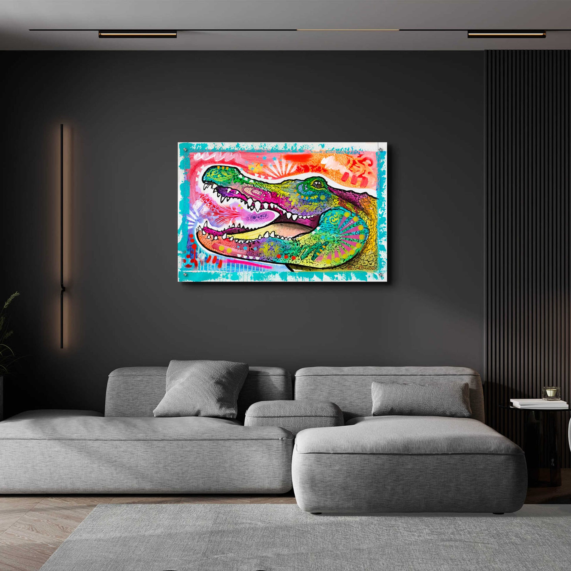 Epic Art 'Alligator 3' by Dean Russo, Acrylic Glass Wall Art,36x24