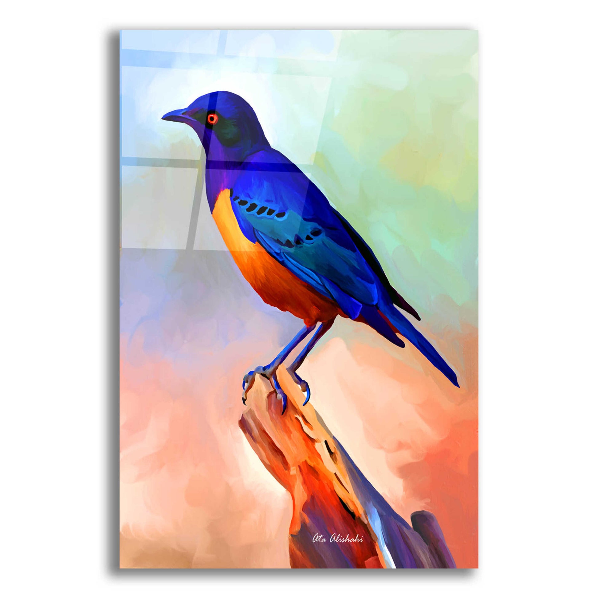 Epic Art 'Bird' by Ata Alishahi, Acrylic Glass Wall Art,16x24