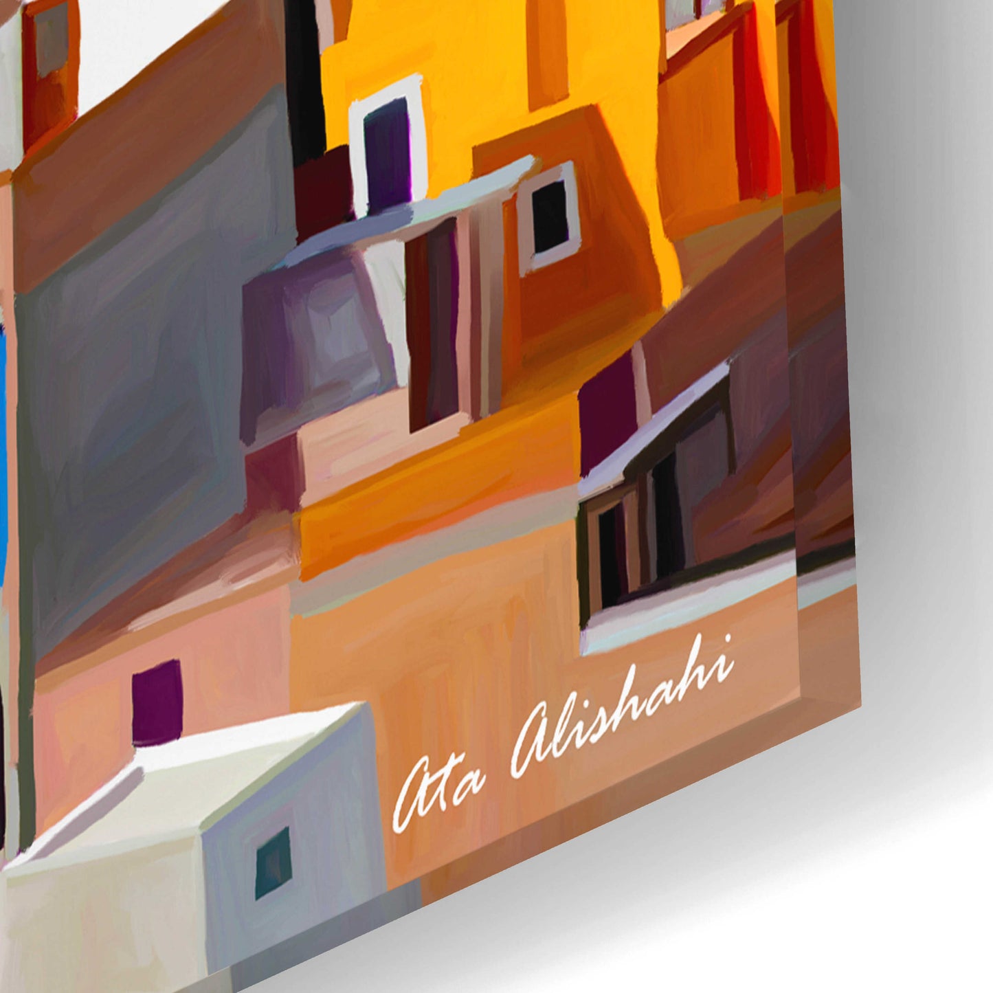 Epic Art 'Color town' by Ata Alishahi, Acrylic Glass Wall Art,24x16