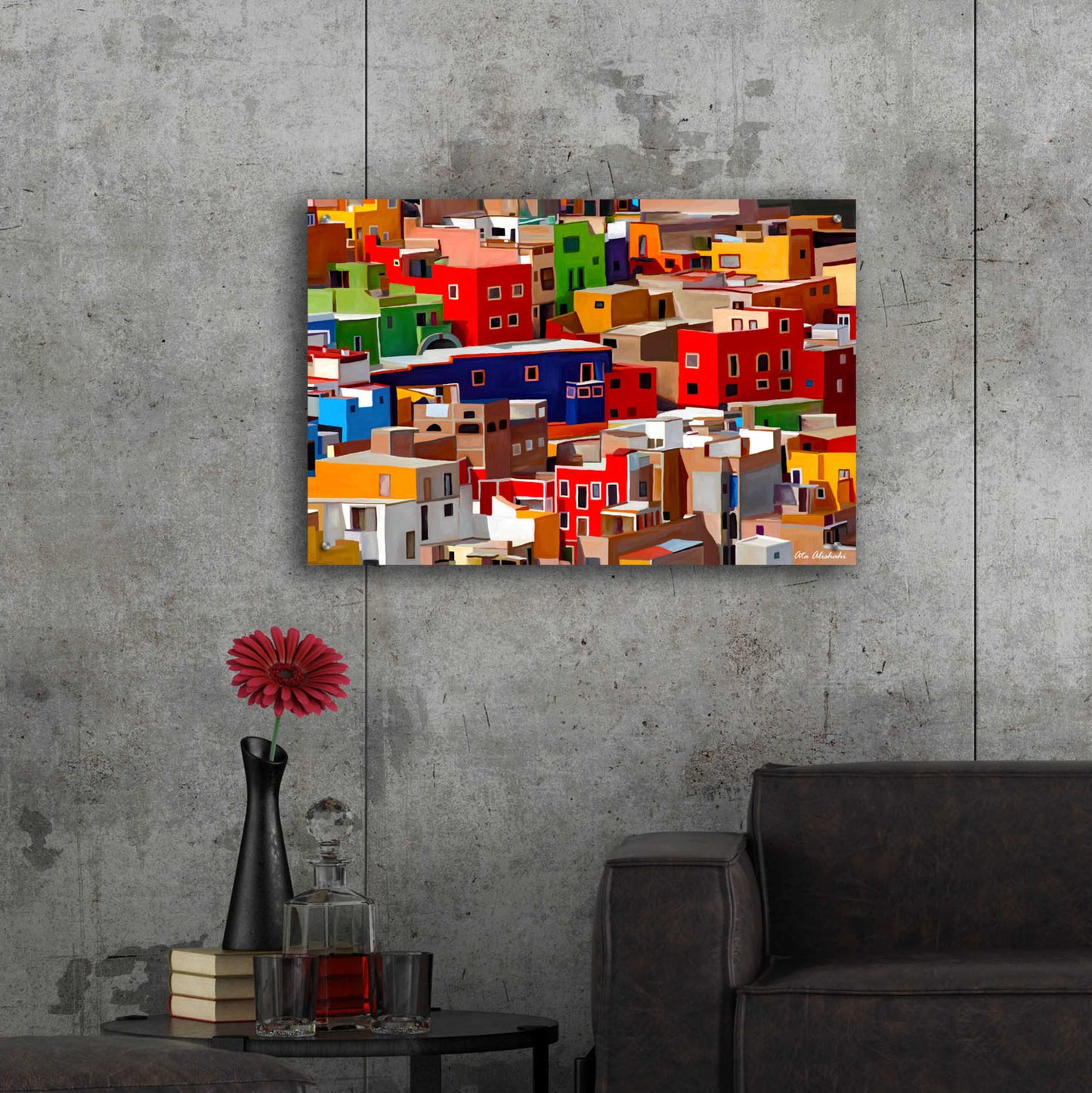 Epic Art 'Color town' by Ata Alishahi, Acrylic Glass Wall Art,36x24