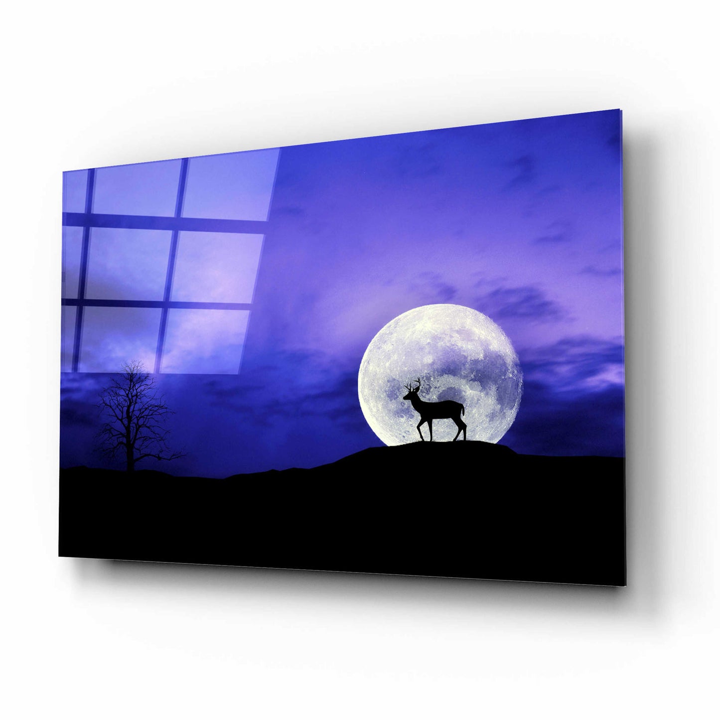 Epic Art 'Big Moon' by Ata Alishahi, Acrylic Glass Wall Art,16x12