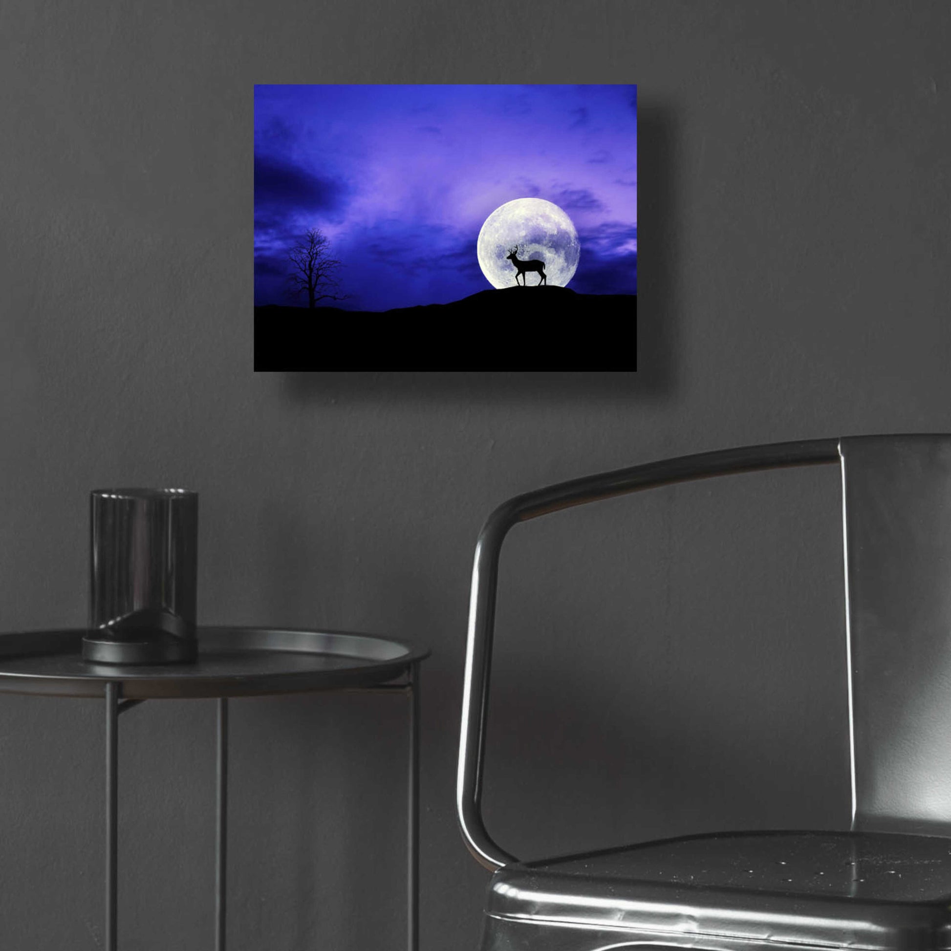 Epic Art 'Big Moon' by Ata Alishahi, Acrylic Glass Wall Art,16x12