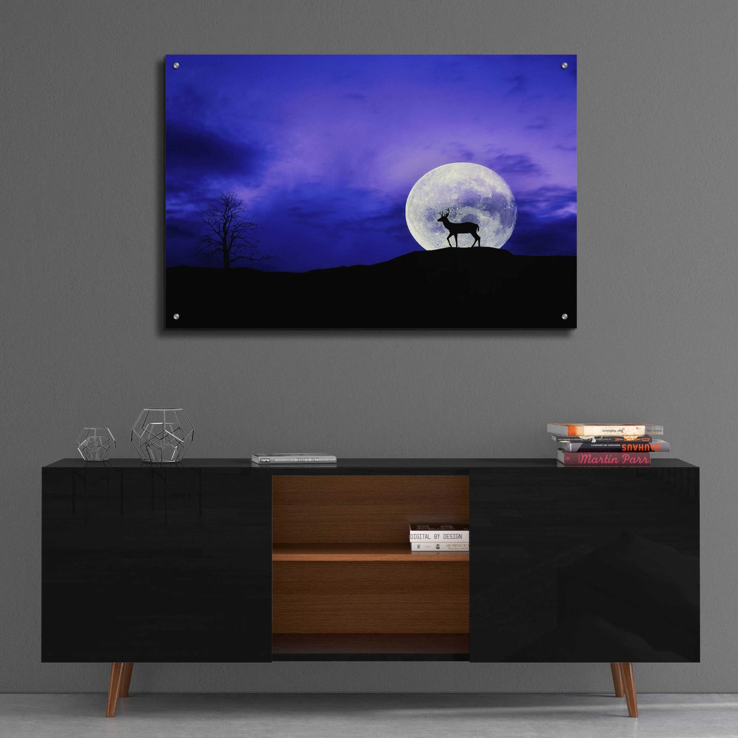 Epic Art 'Big Moon' by Ata Alishahi, Acrylic Glass Wall Art,36x24