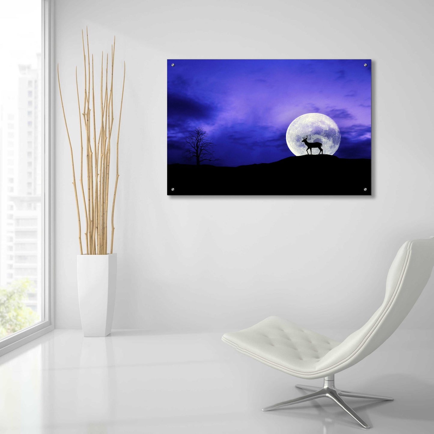 Epic Art 'Big Moon' by Ata Alishahi, Acrylic Glass Wall Art,36x24