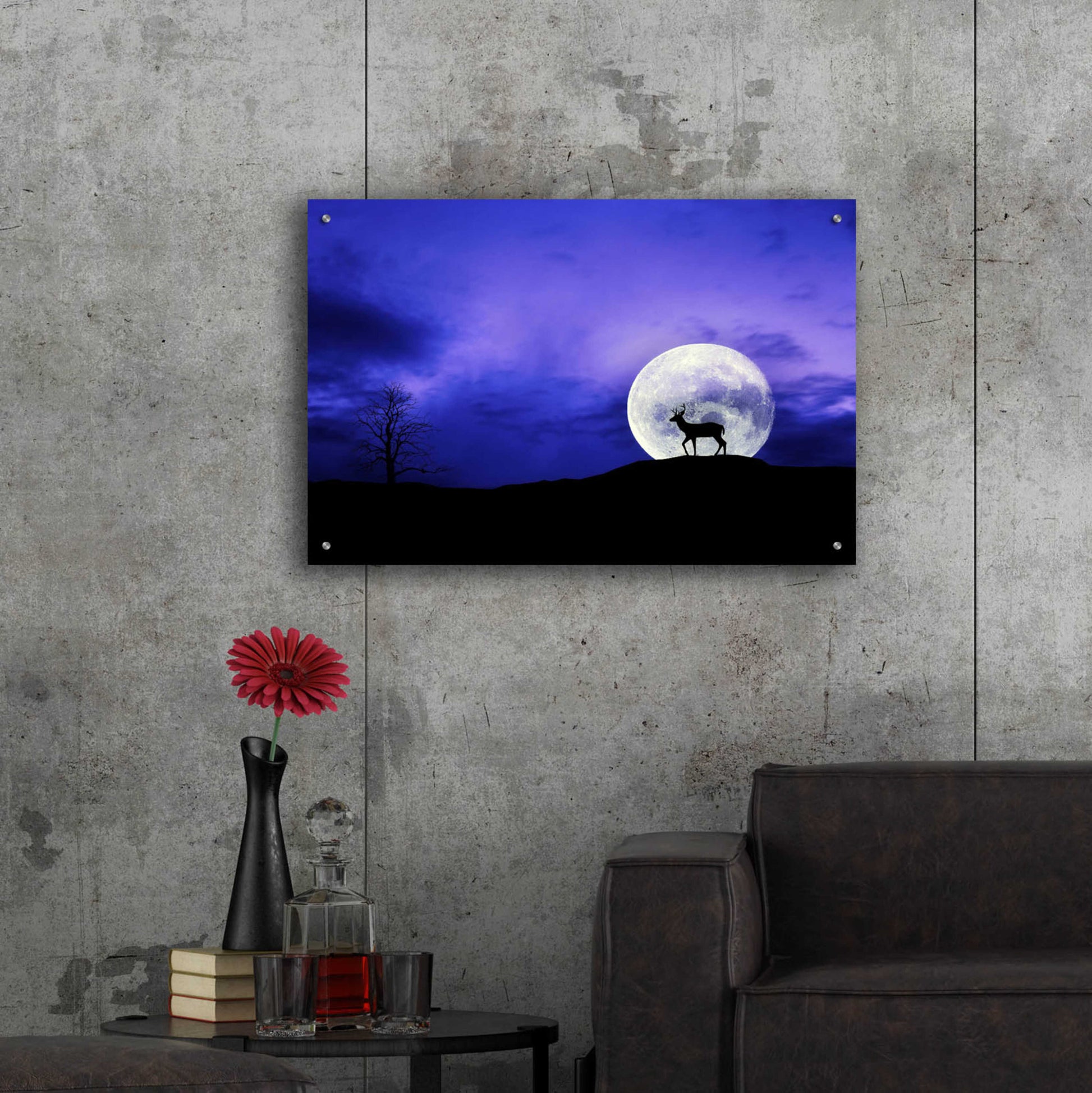 Epic Art 'Big Moon' by Ata Alishahi, Acrylic Glass Wall Art,36x24