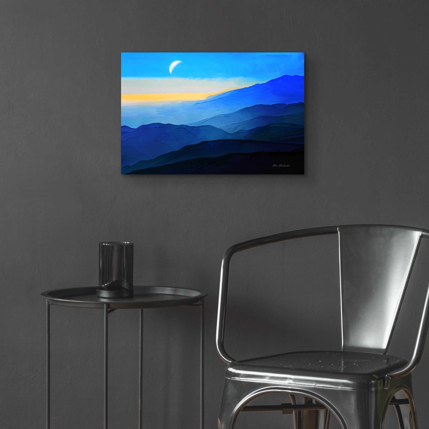 Epic Art 'Blue Mountains' by Ata Alishahi, Acrylic Glass Wall Art,24x16