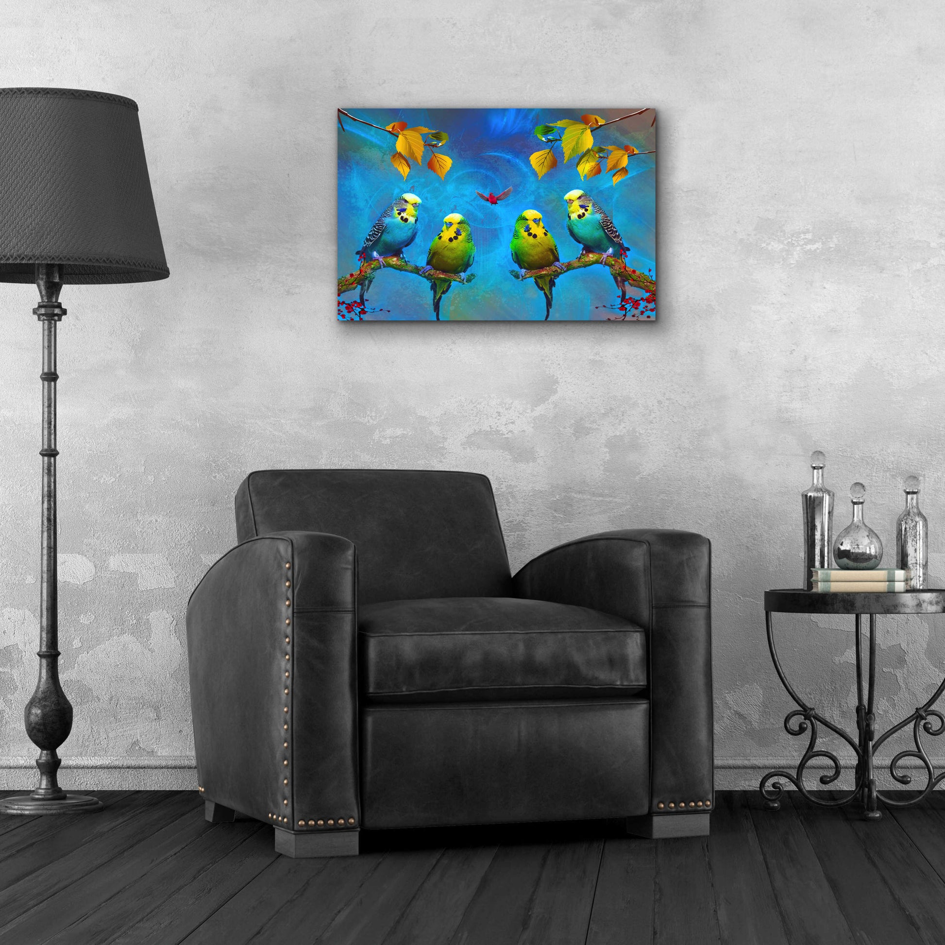 Epic Art 'Color Birds' by Ata Alishahi, Acrylic Glass Wall Art,24x16