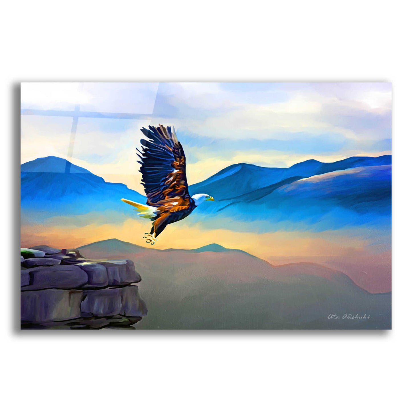 Epic Art 'Fly Higher' by Ata Alishahi, Acrylic Glass Wall Art,16x12