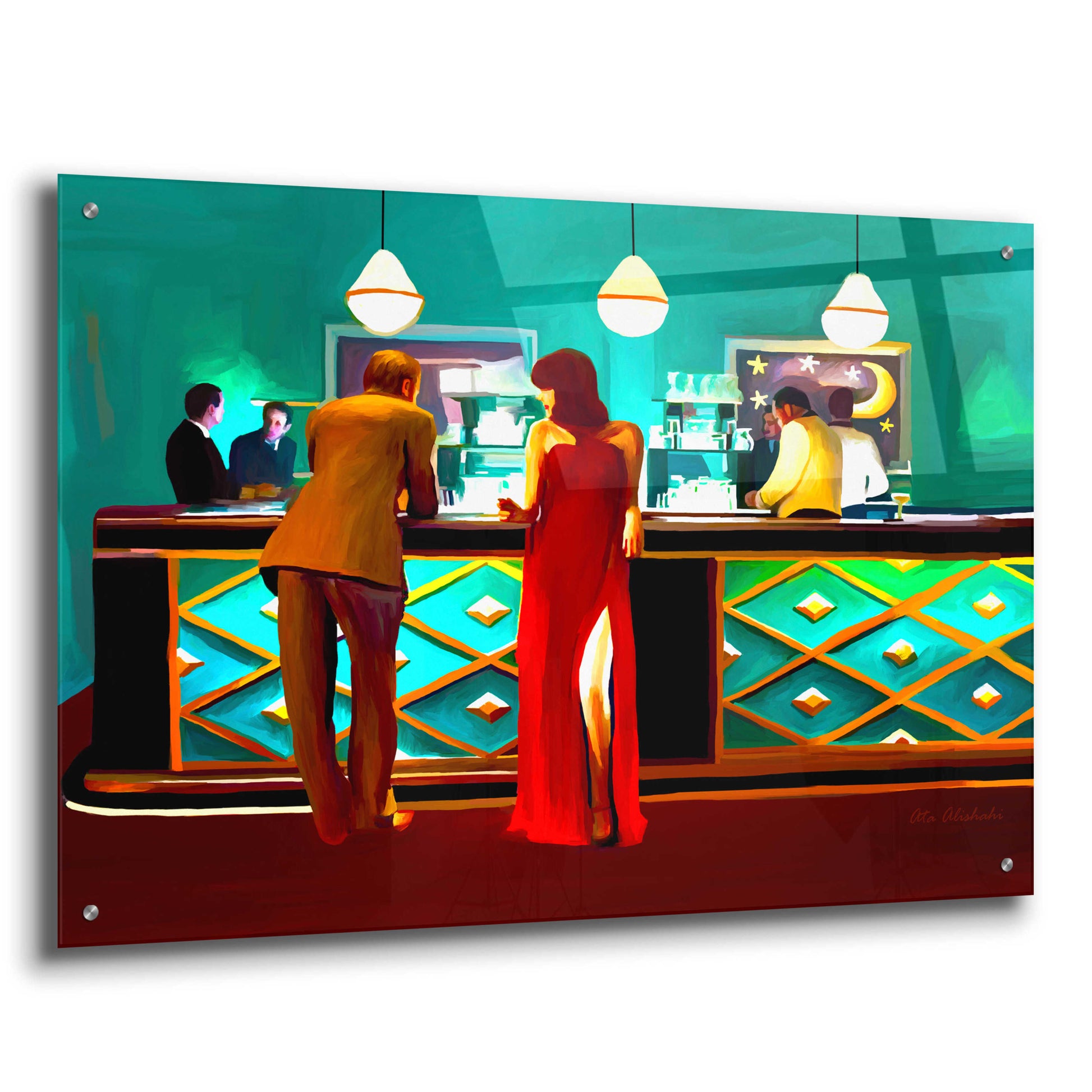 Epic Art 'Bar' by Ata Alishahi, Acrylic Glass Wall Art,36x24