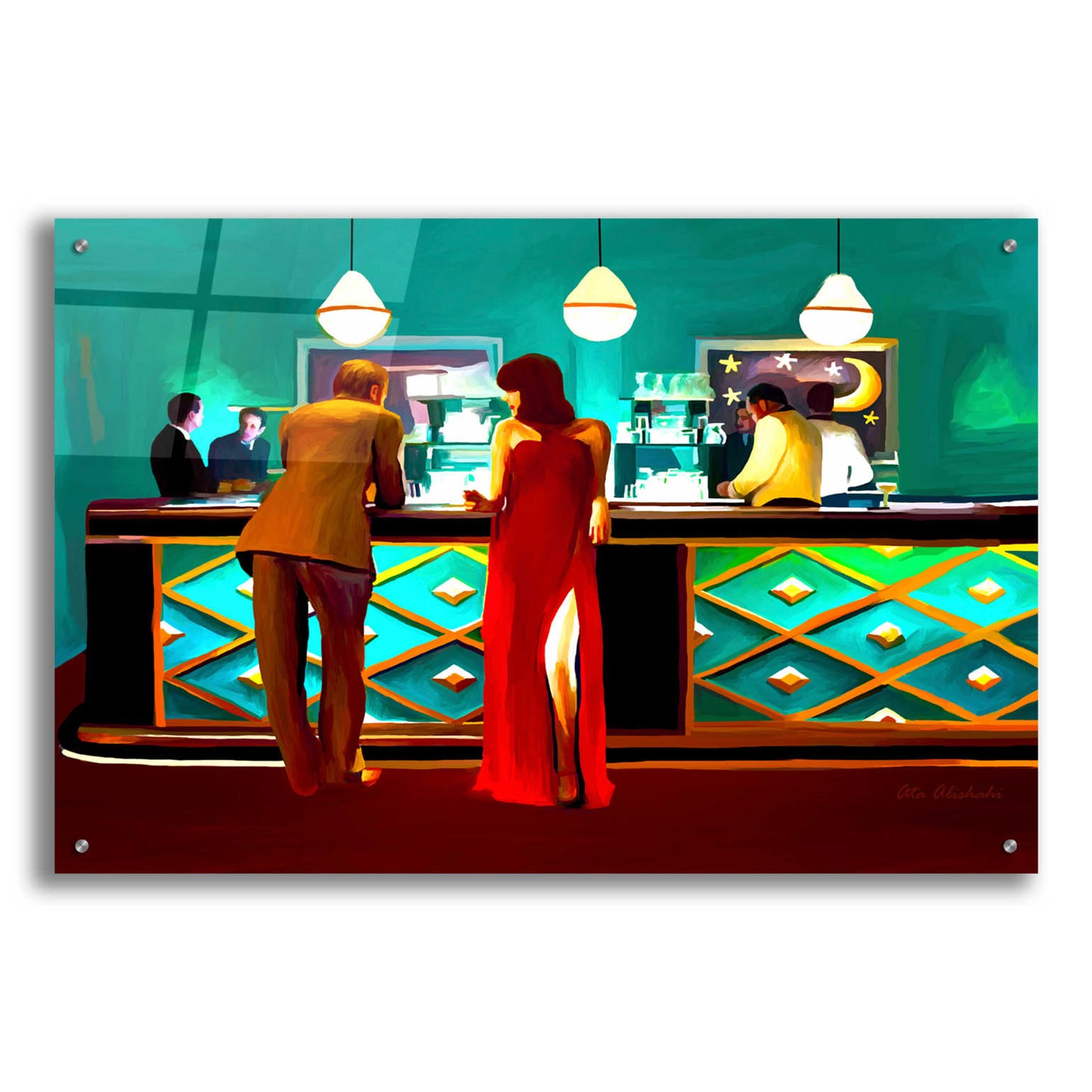 Epic Art 'Bar' by Ata Alishahi, Acrylic Glass Wall Art,36x24