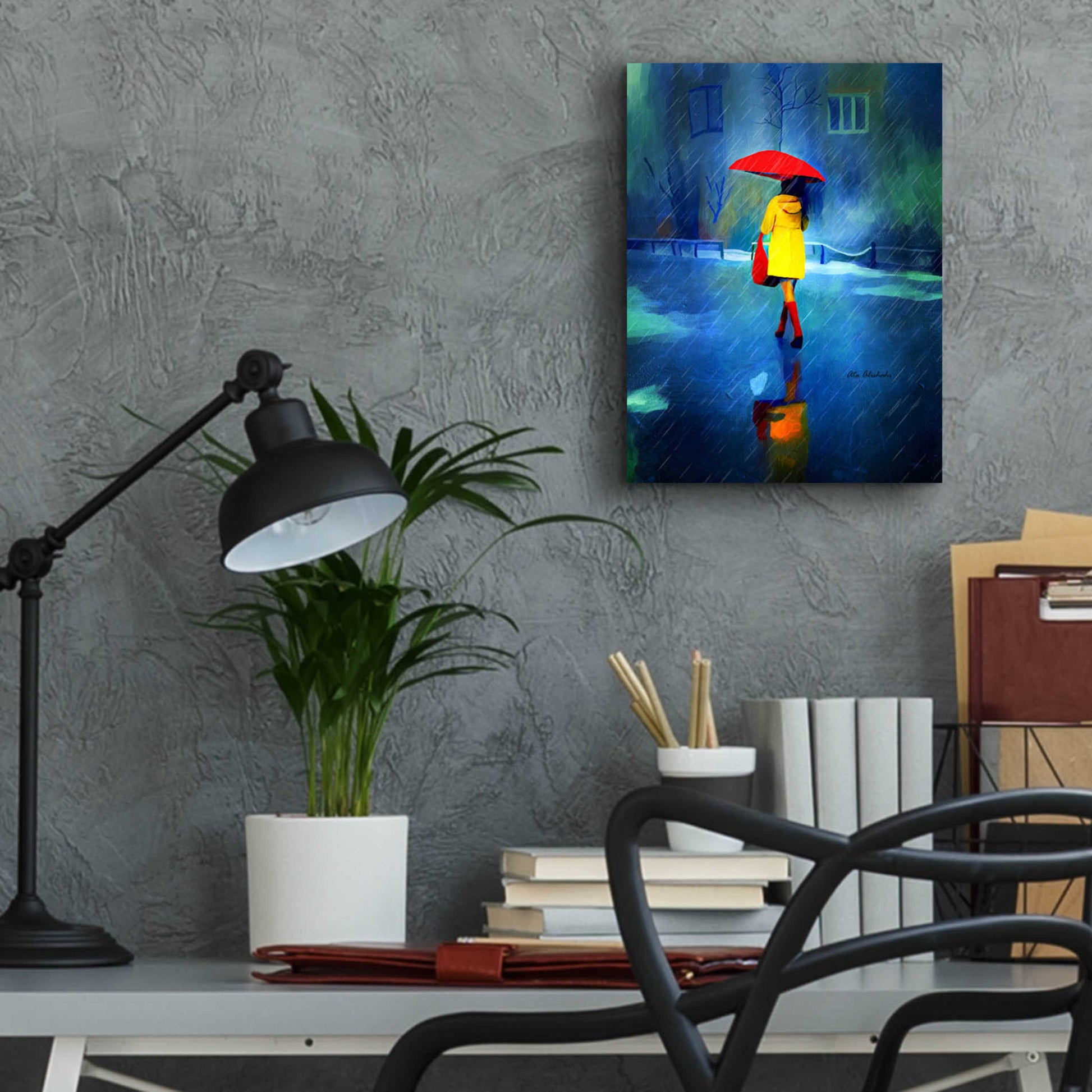 Epic Art 'Rainy Day' by Ata Alishahi, Acrylic Glass Wall Art,12x16