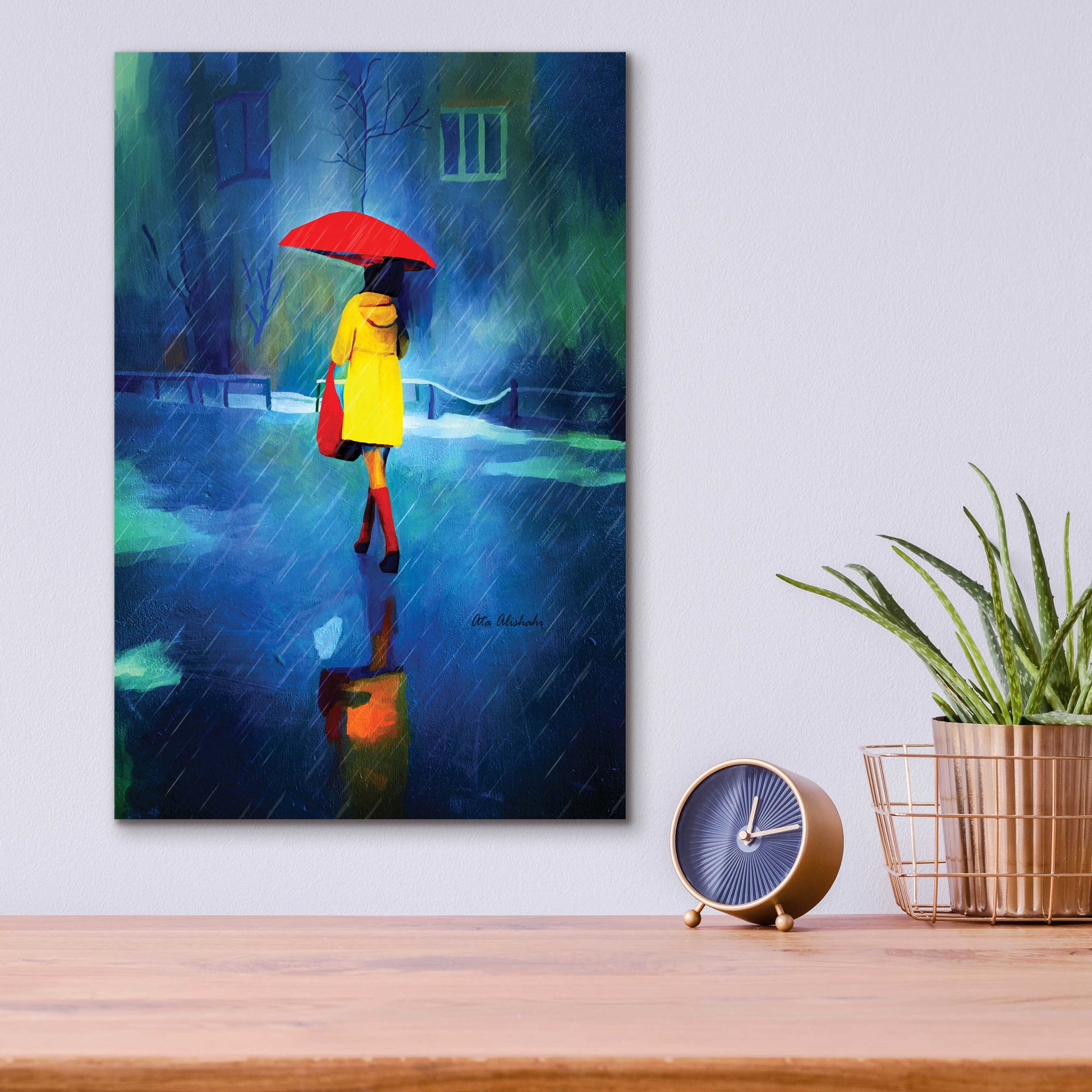 Epic Art 'Rainy Day' by Ata Alishahi, Acrylic Glass Wall Art,12x16