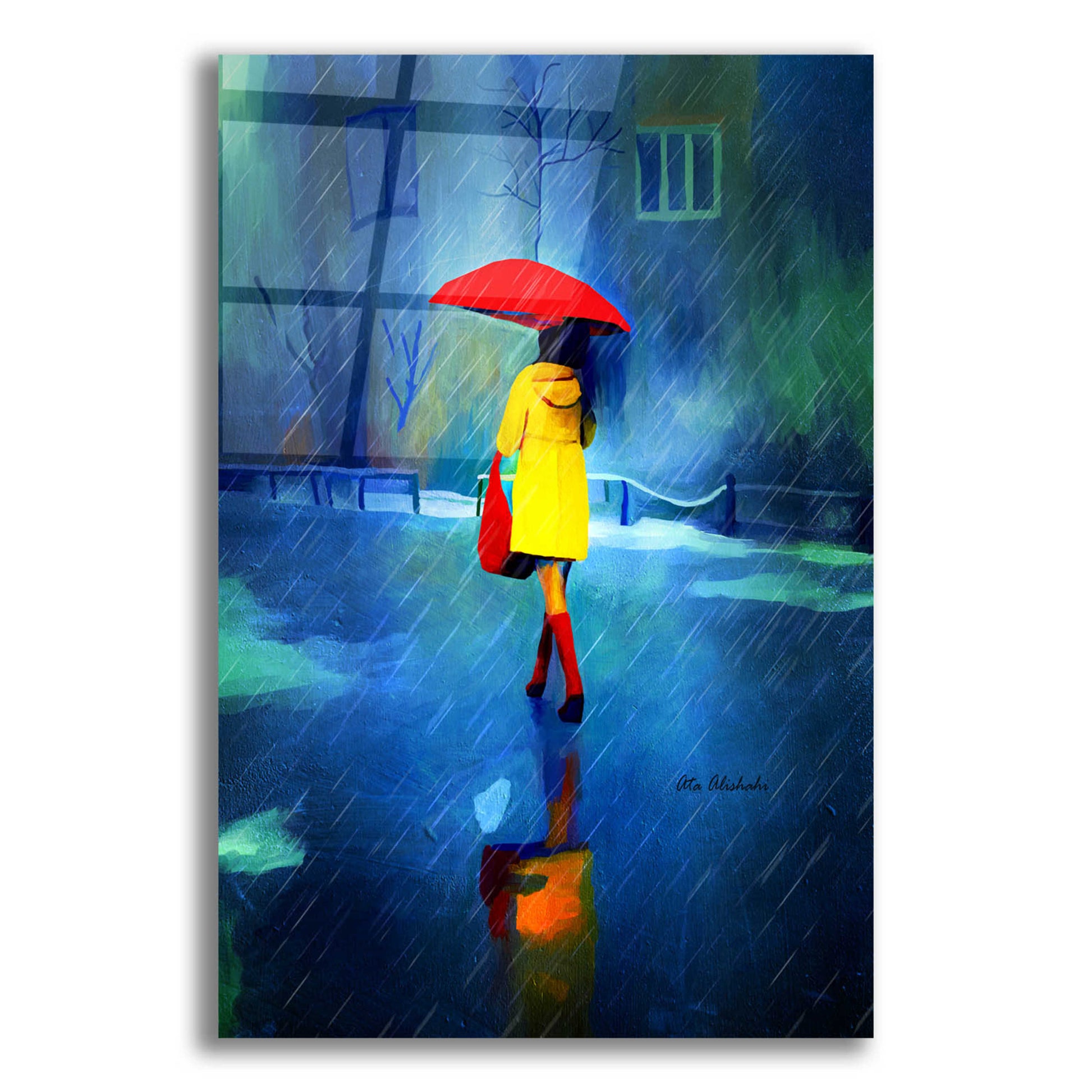 Epic Art 'Rainy Day' by Ata Alishahi, Acrylic Glass Wall Art,12x16