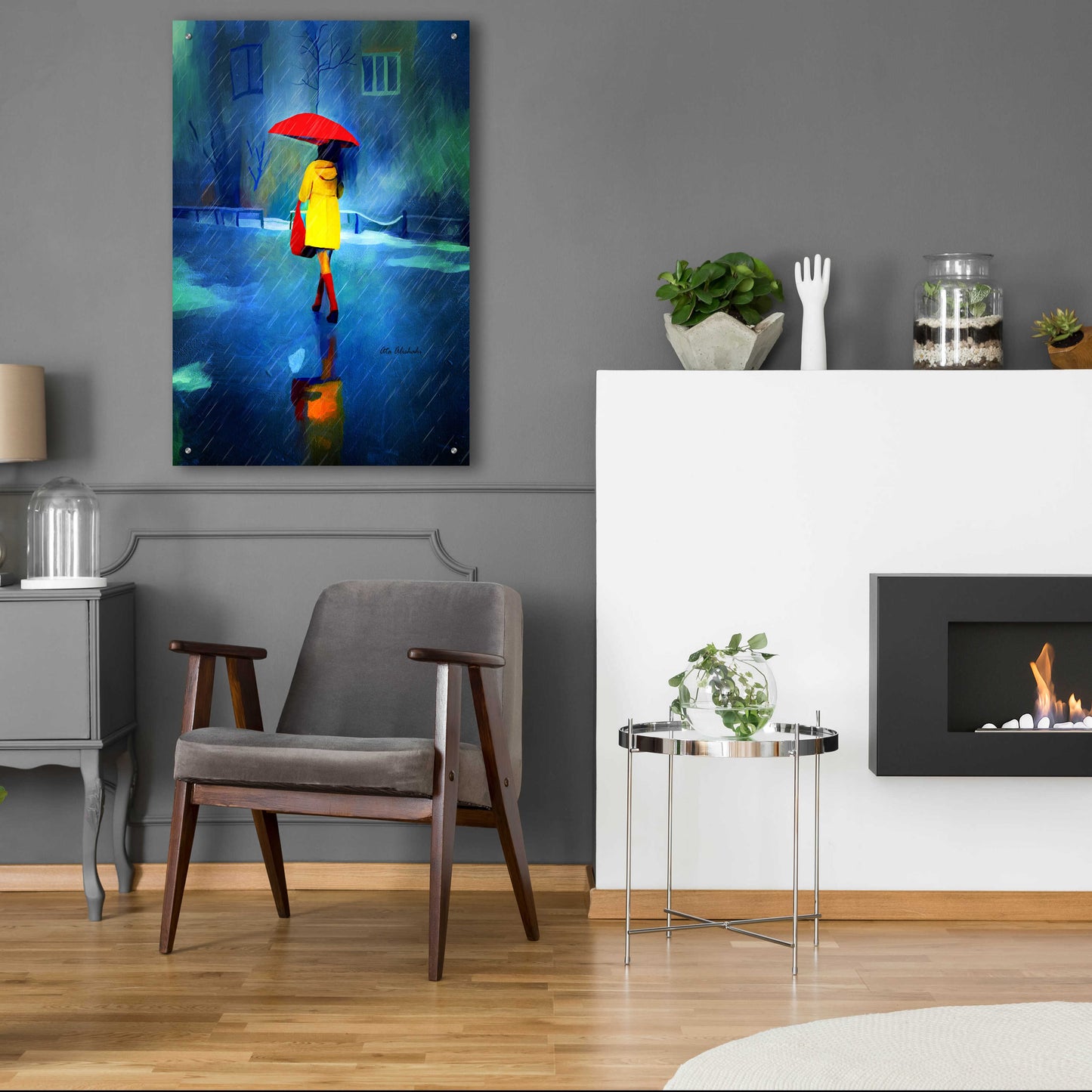 Epic Art 'Rainy Day' by Ata Alishahi, Acrylic Glass Wall Art,24x36