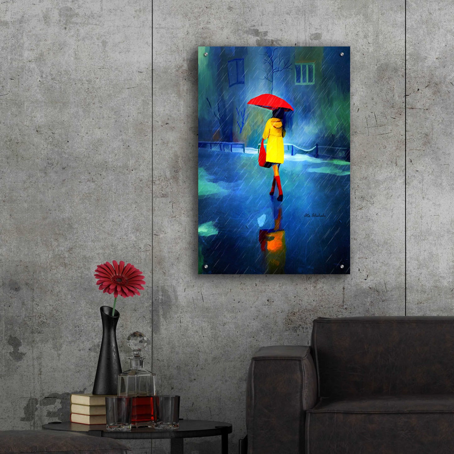 Epic Art 'Rainy Day' by Ata Alishahi, Acrylic Glass Wall Art,24x36