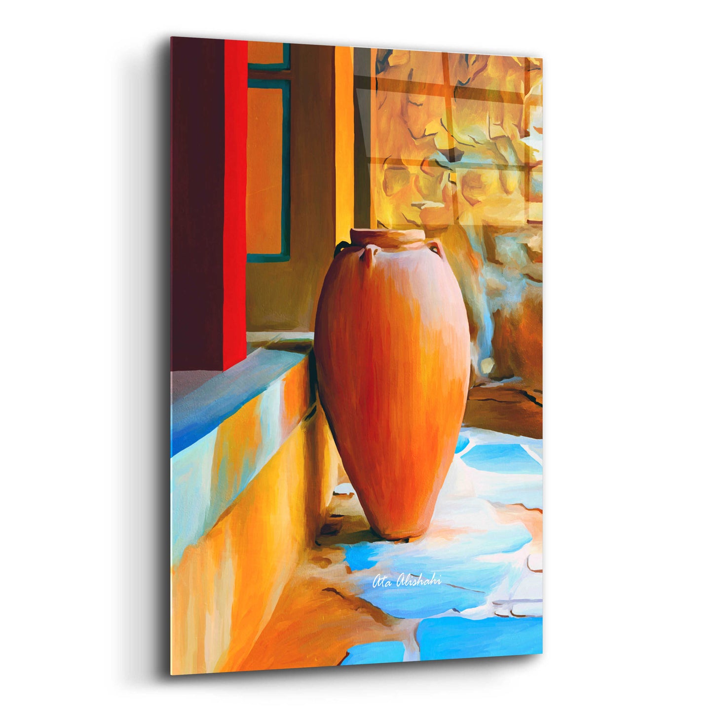 Epic Art 'Rustic Vase' by Ata Alishahi, Acrylic Glass Wall Art,12x16