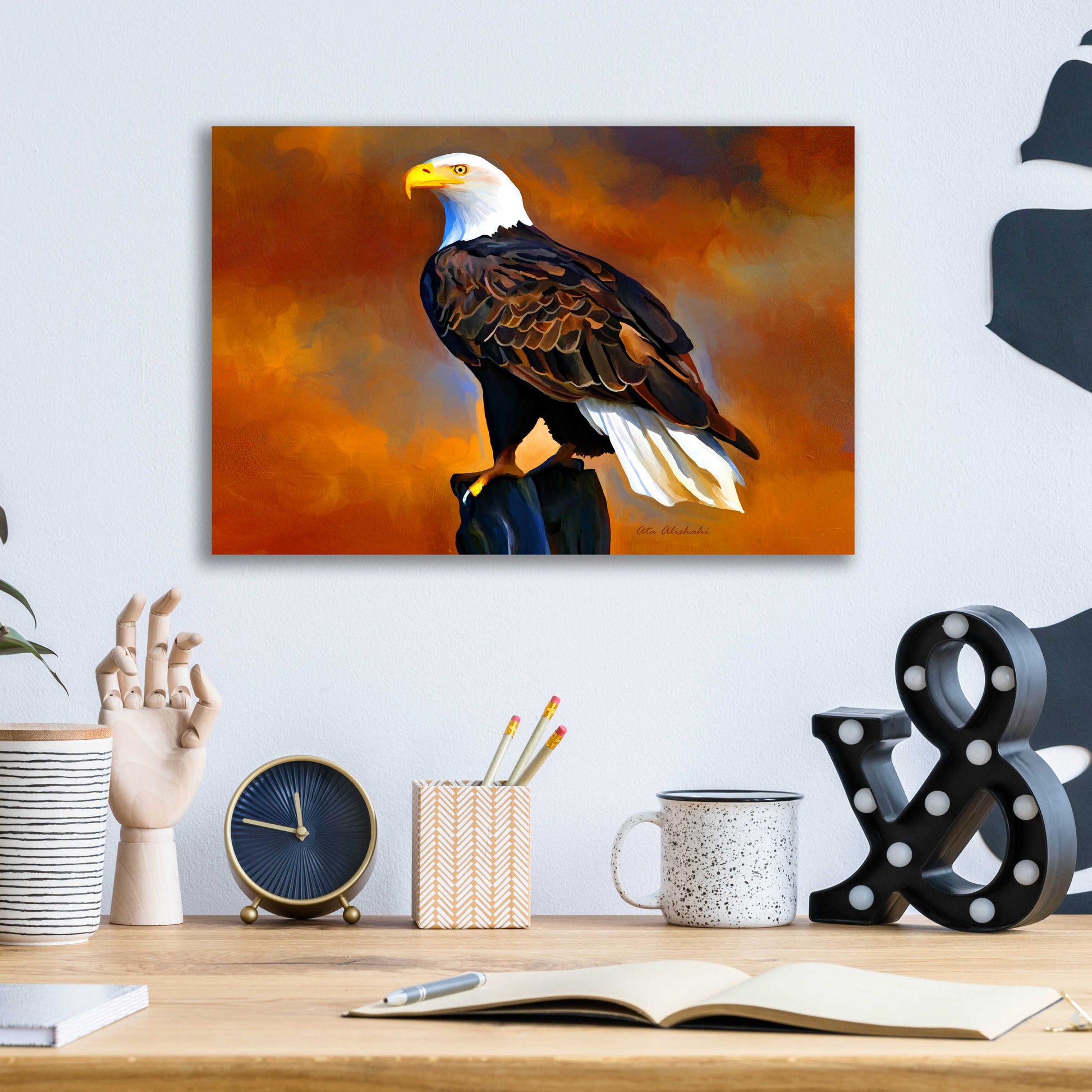 Epic Art 'The Eagle' by Ata Alishahi, Acrylic Glass Wall Art,16x12