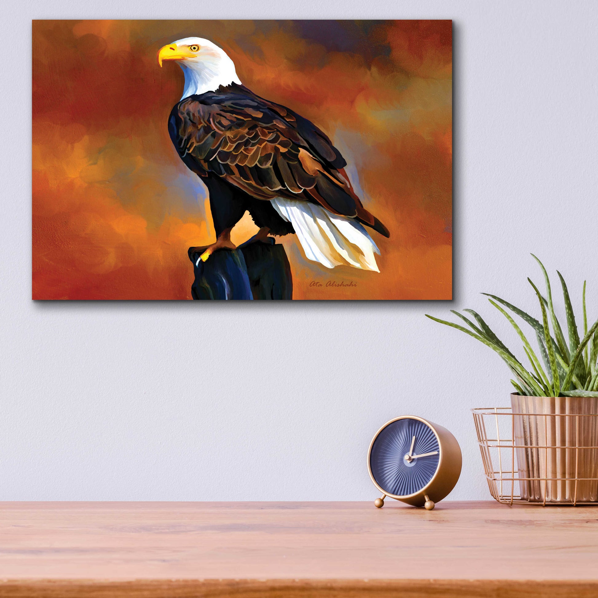 Epic Art 'The Eagle' by Ata Alishahi, Acrylic Glass Wall Art,16x12