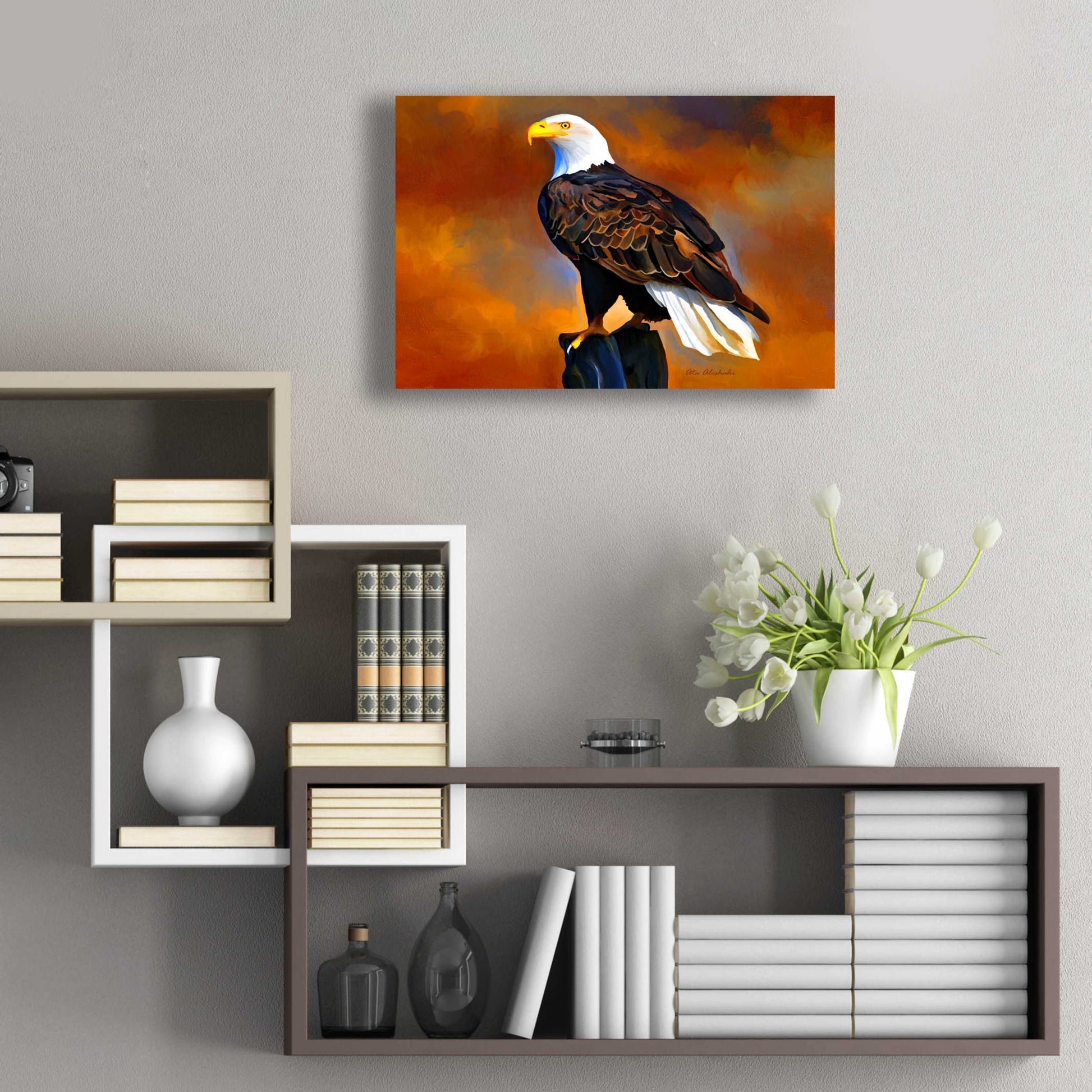 Epic Art 'The Eagle' by Ata Alishahi, Acrylic Glass Wall Art,24x16