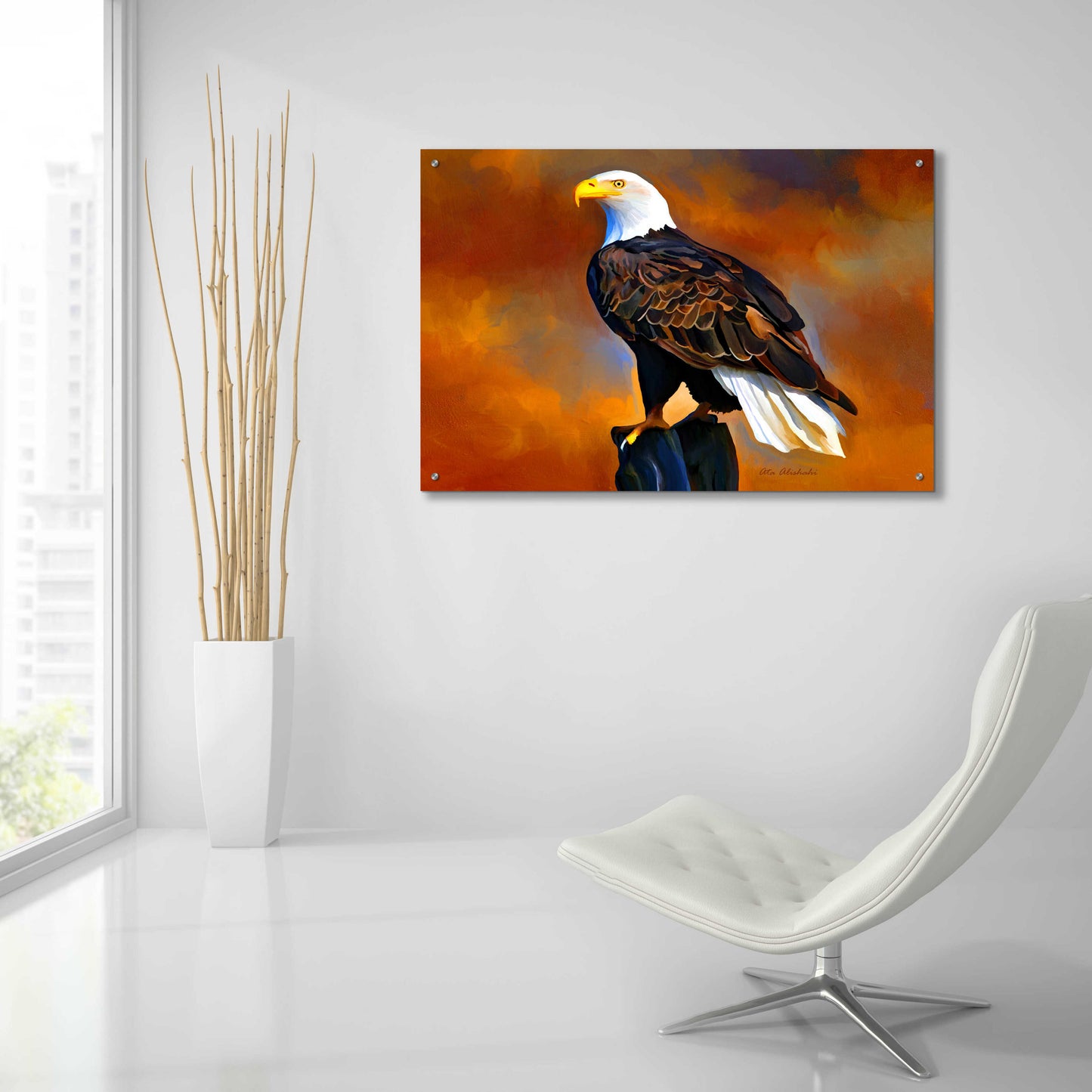 Epic Art 'The Eagle' by Ata Alishahi, Acrylic Glass Wall Art,36x24