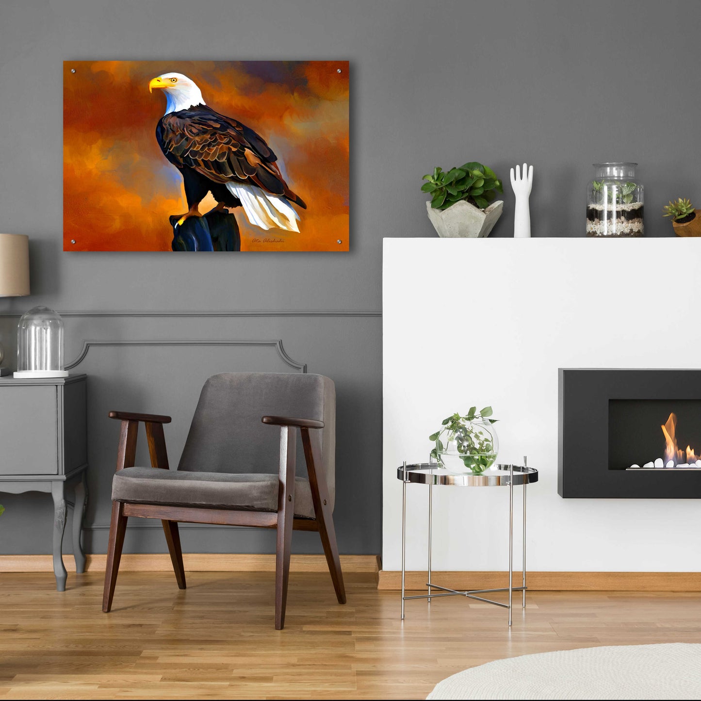 Epic Art 'The Eagle' by Ata Alishahi, Acrylic Glass Wall Art,36x24