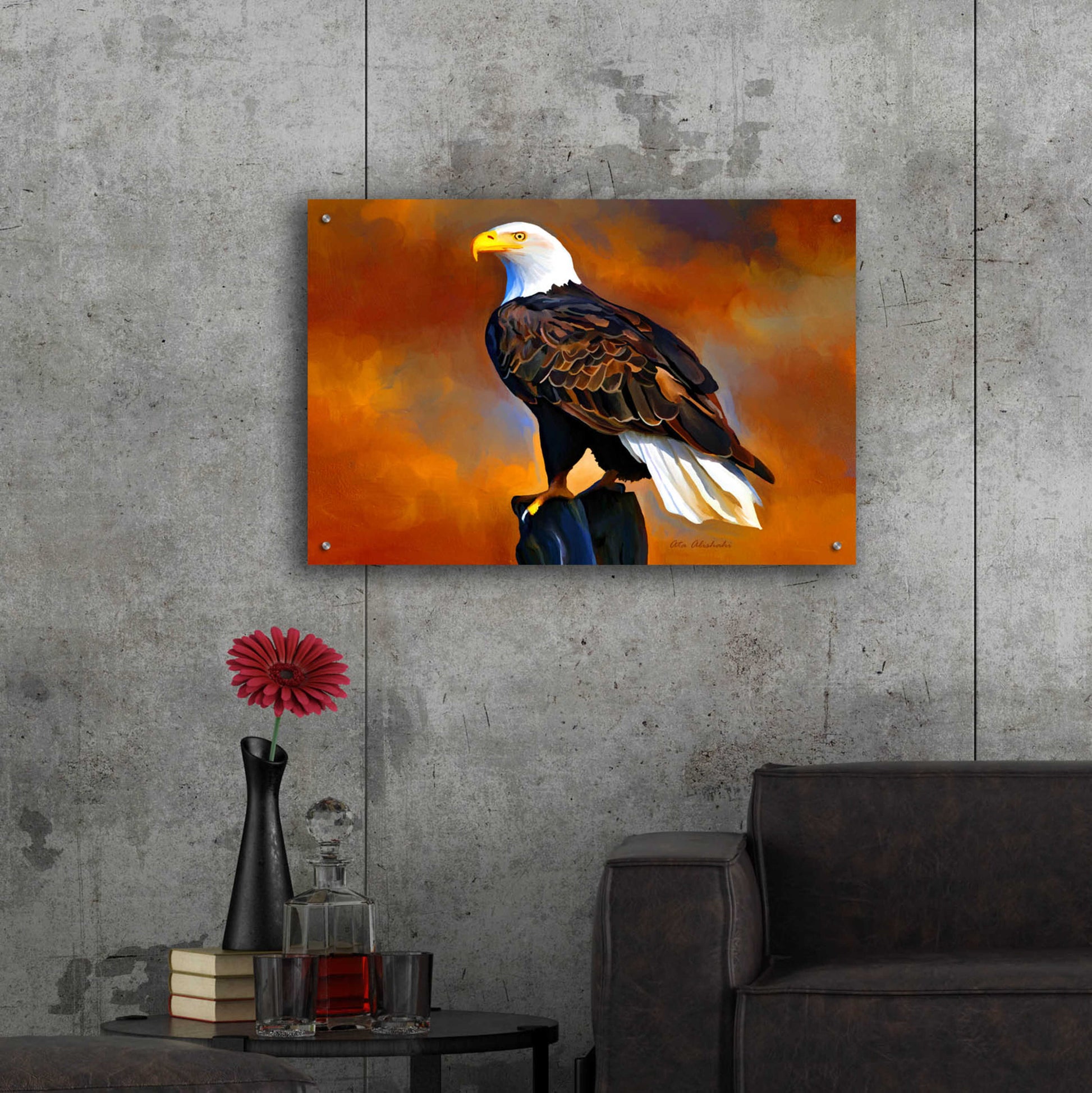 Epic Art 'The Eagle' by Ata Alishahi, Acrylic Glass Wall Art,36x24