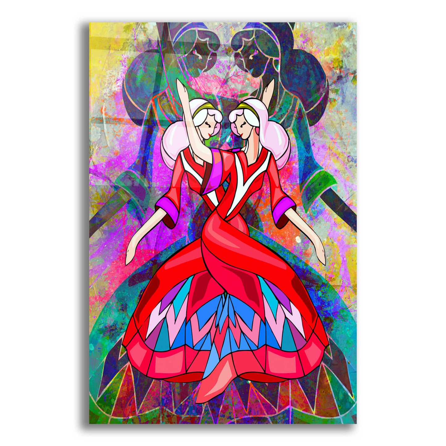 Epic Art 'Twin Dances' by Ata Alishahi, Acrylic Glass Wall Art,12x16