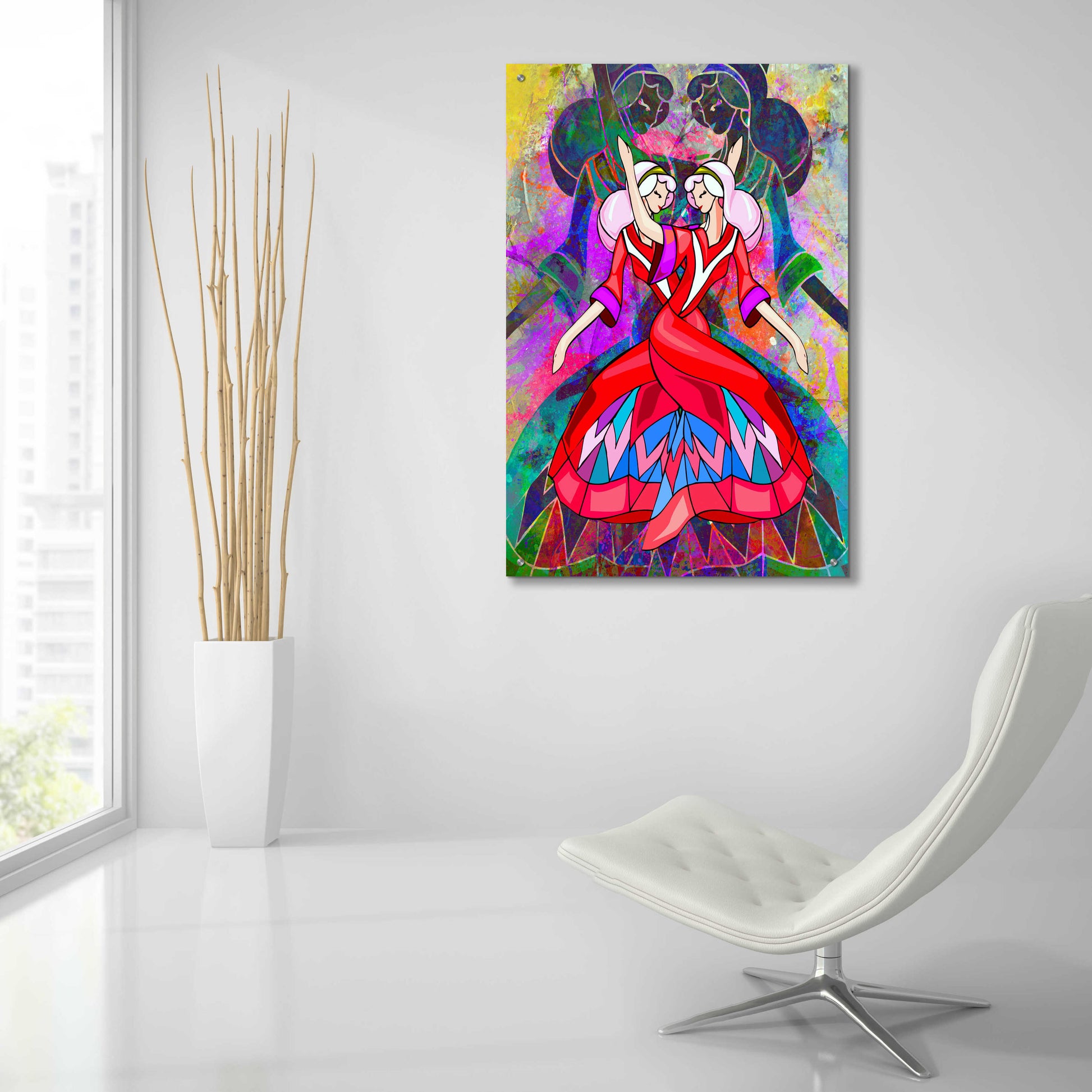 Epic Art 'Twin Dances' by Ata Alishahi, Acrylic Glass Wall Art,24x36