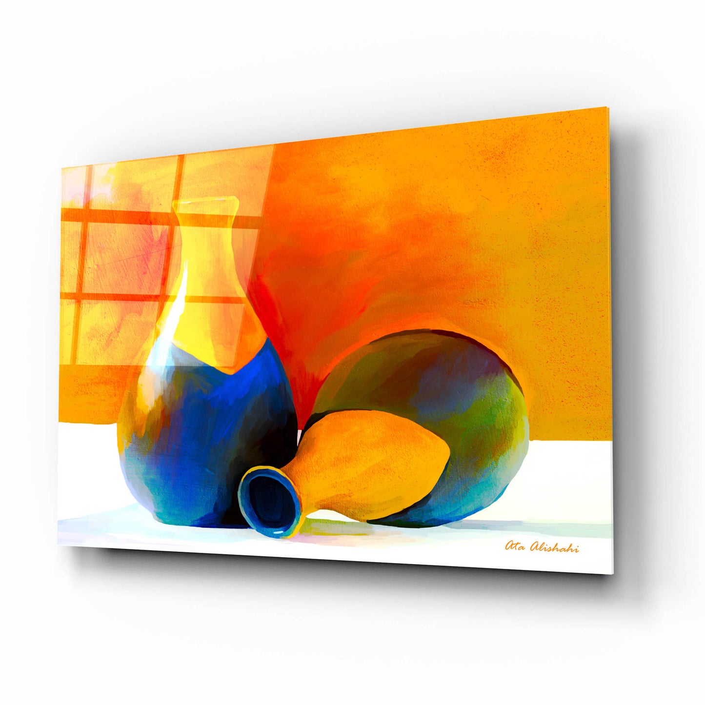 Epic Art 'Two Vases' by Ata Alishahi, Acrylic Glass Wall Art,16x12