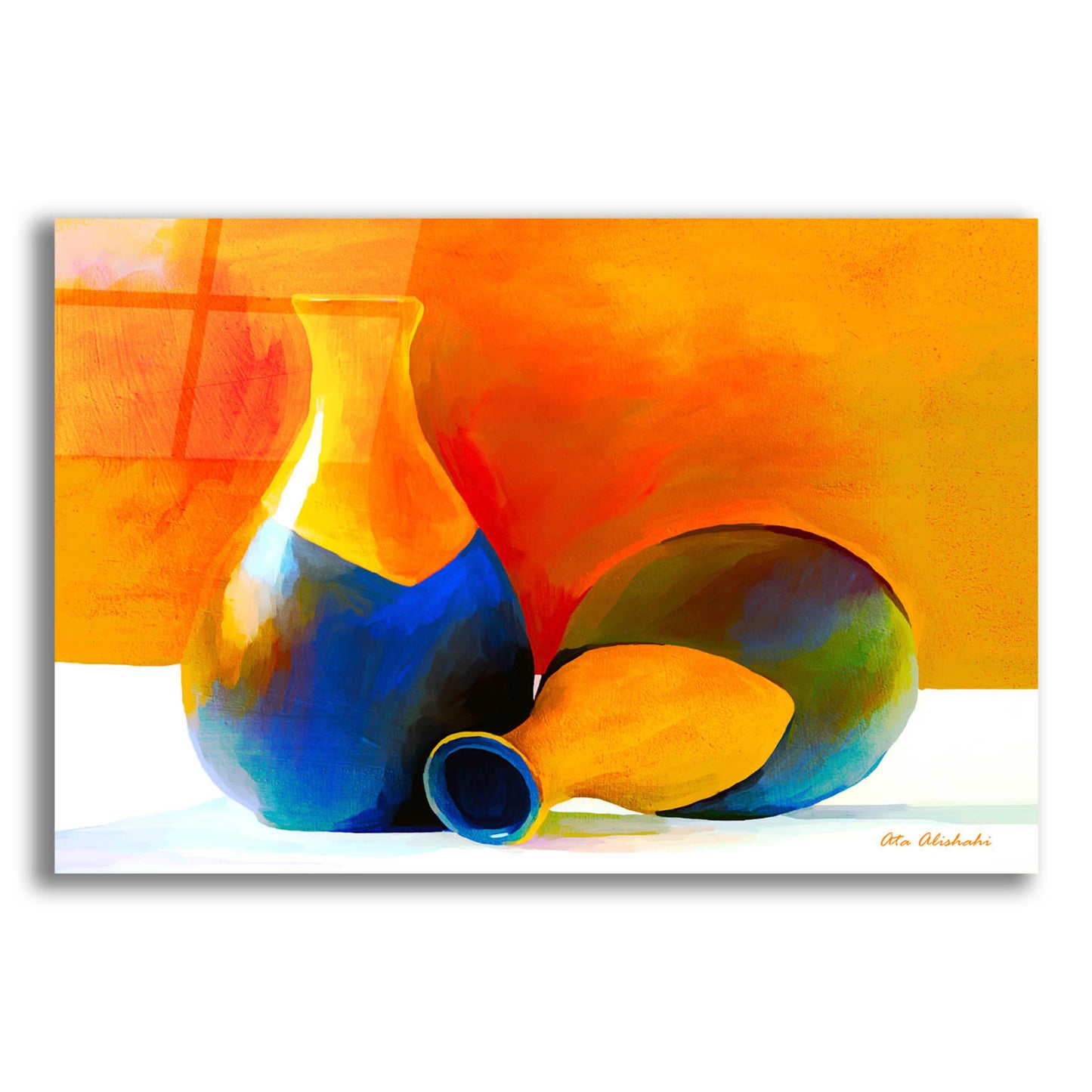 Epic Art 'Two Vases' by Ata Alishahi, Acrylic Glass Wall Art,16x12