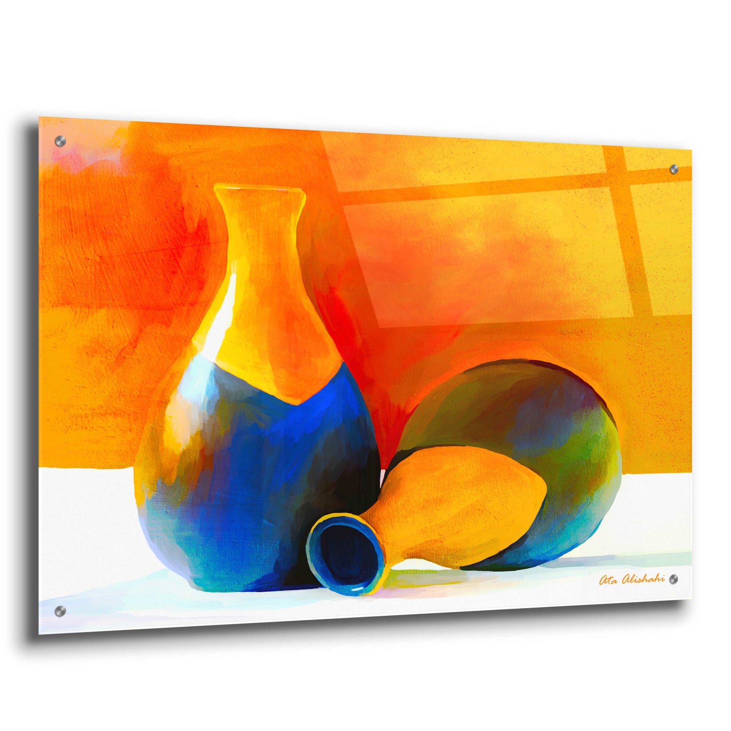 Epic Art 'Two Vases' by Ata Alishahi, Acrylic Glass Wall Art,36x24