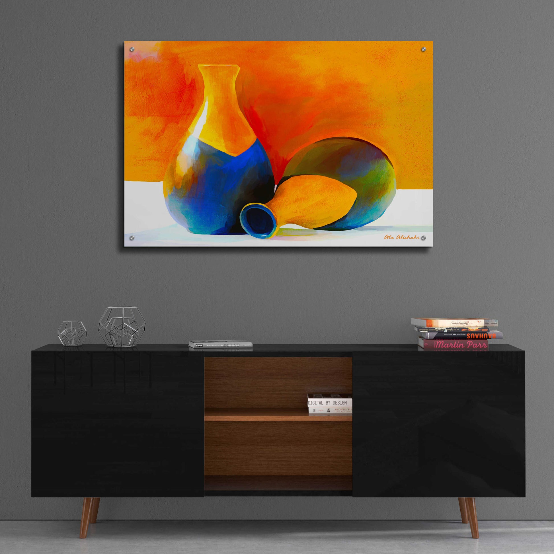 Epic Art 'Two Vases' by Ata Alishahi, Acrylic Glass Wall Art,36x24