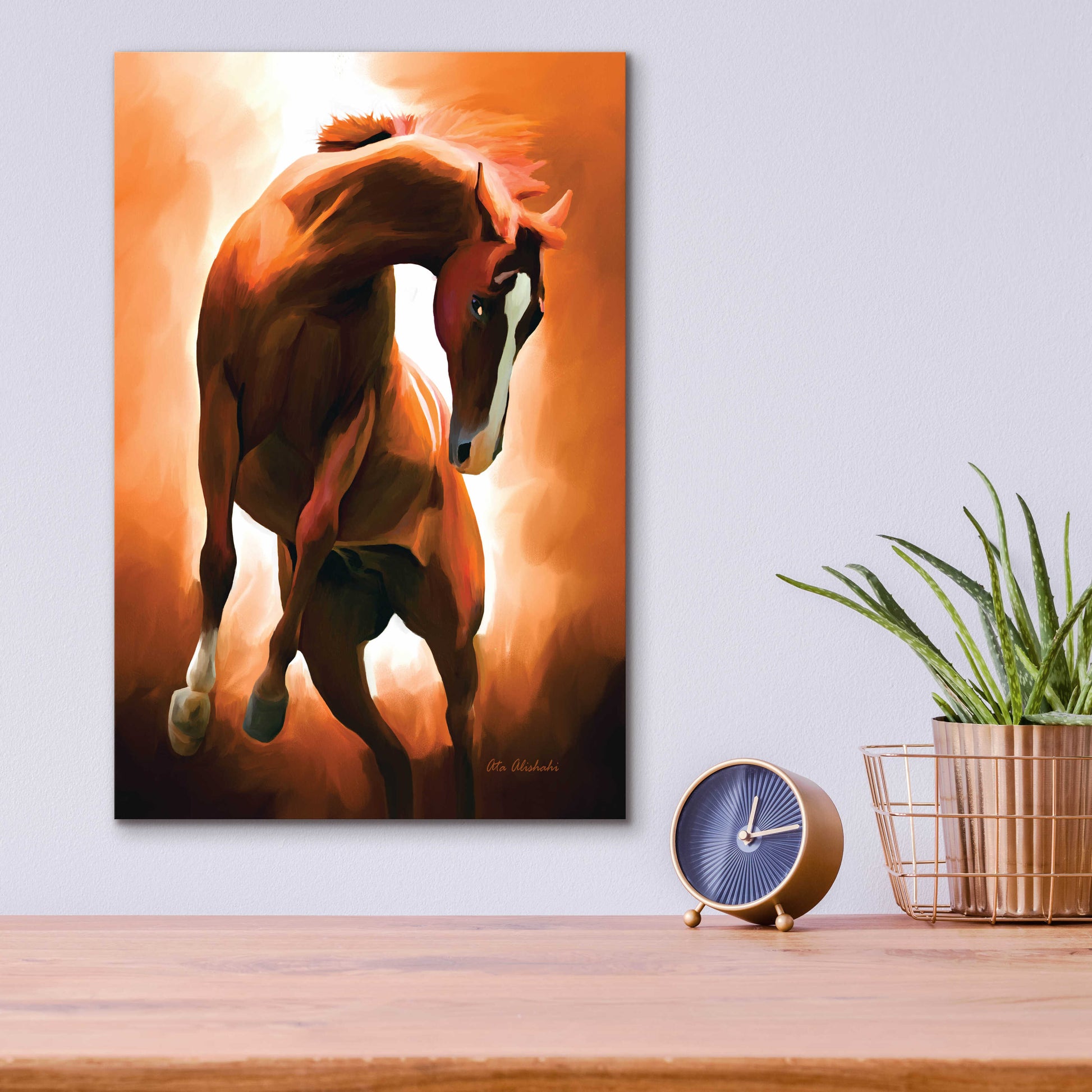 Epic Art 'Wild Horse' by Ata Alishahi, Acrylic Glass Wall Art,12x16