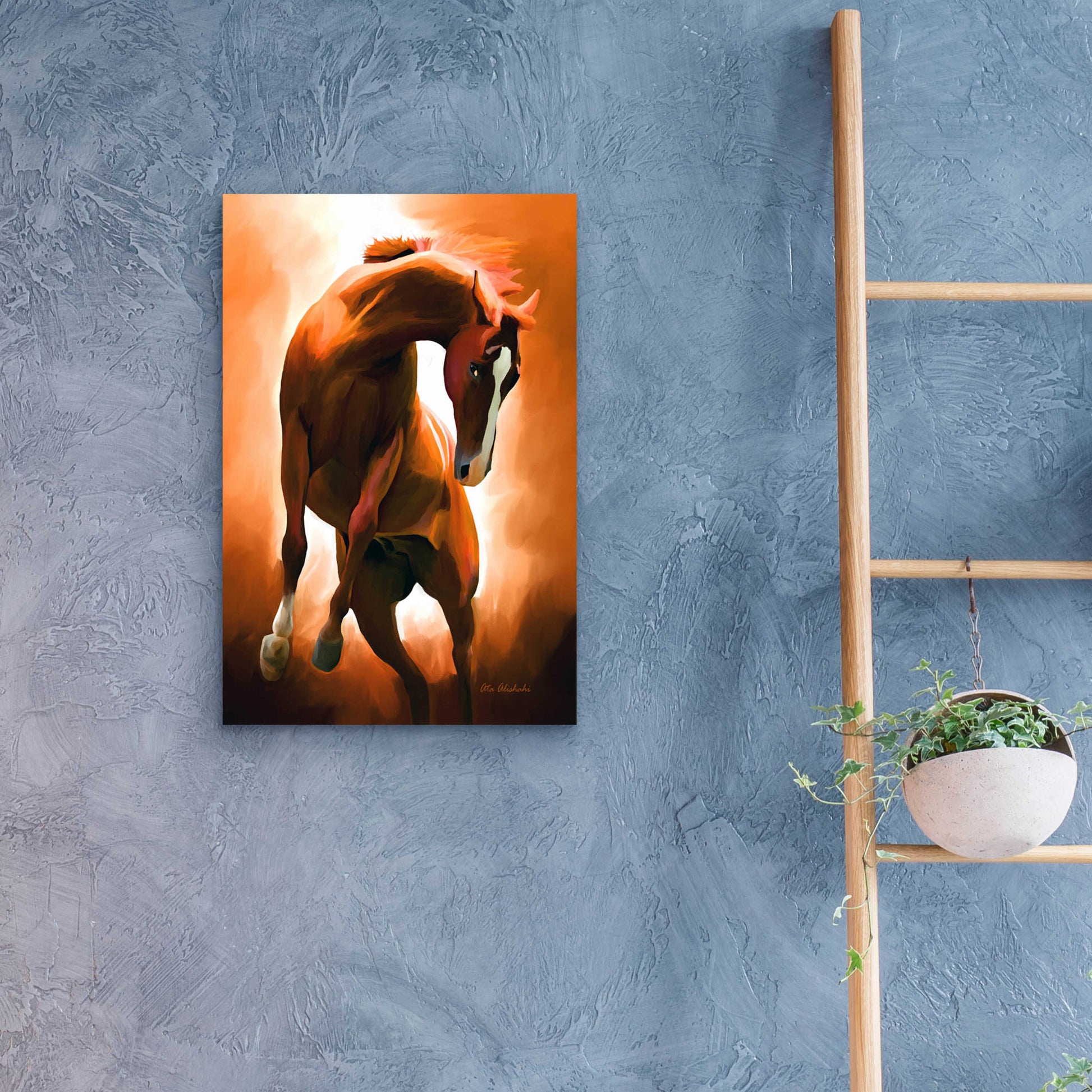 Epic Art 'Wild Horse' by Ata Alishahi, Acrylic Glass Wall Art,16x24