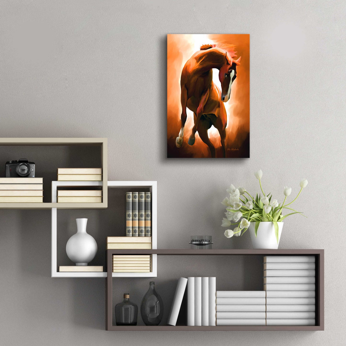 Epic Art 'Wild Horse' by Ata Alishahi, Acrylic Glass Wall Art,16x24