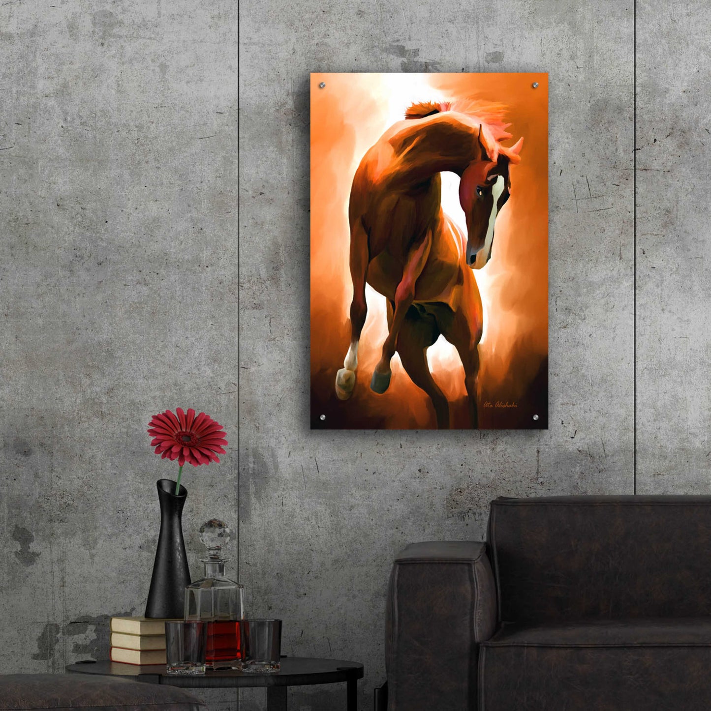 Epic Art 'Wild Horse' by Ata Alishahi, Acrylic Glass Wall Art,24x36