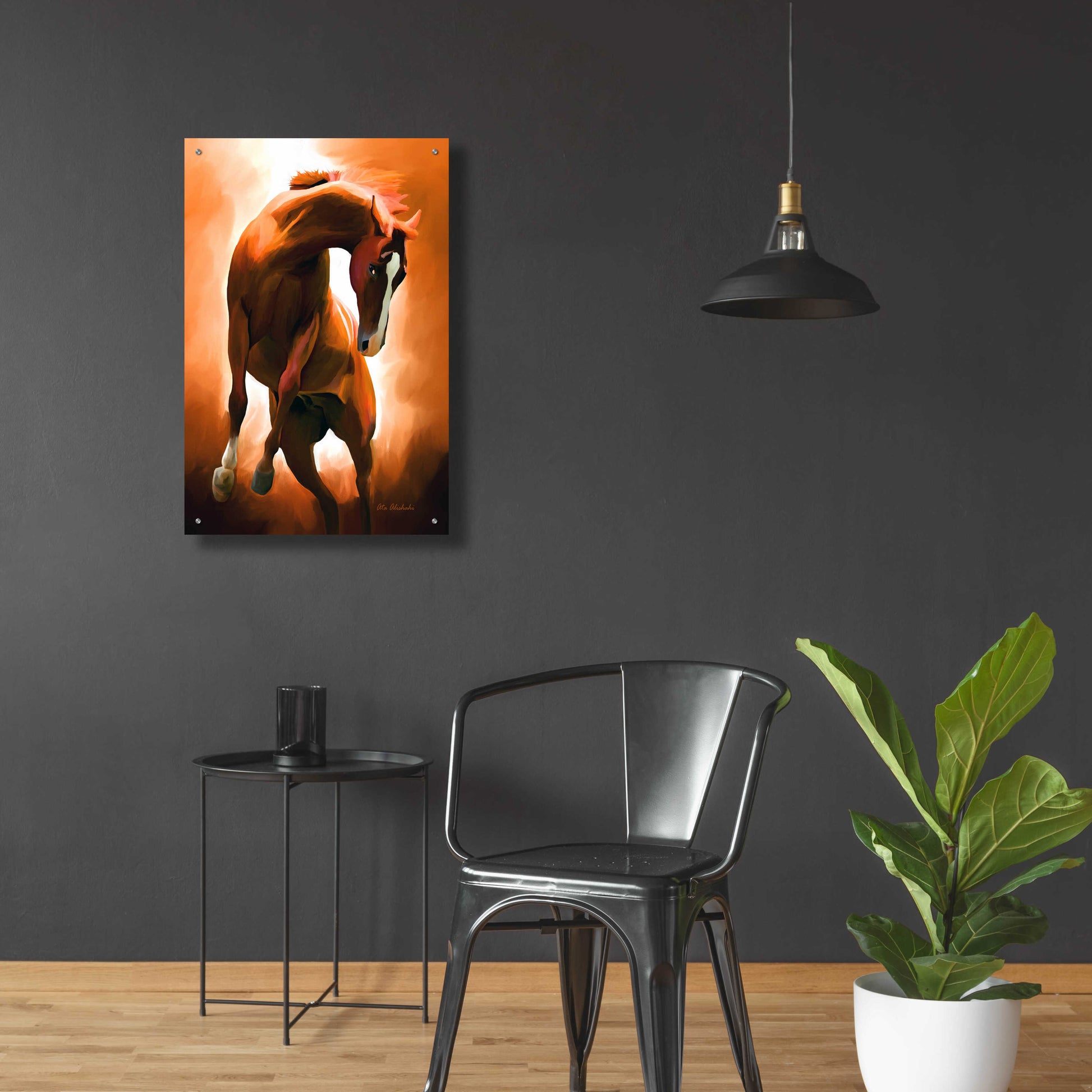 Epic Art 'Wild Horse' by Ata Alishahi, Acrylic Glass Wall Art,24x36