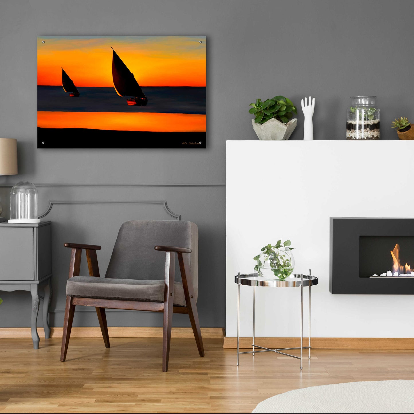 Epic Art 'Sunset' by Ata Alishahi, Acrylic Glass Wall Art,36x24