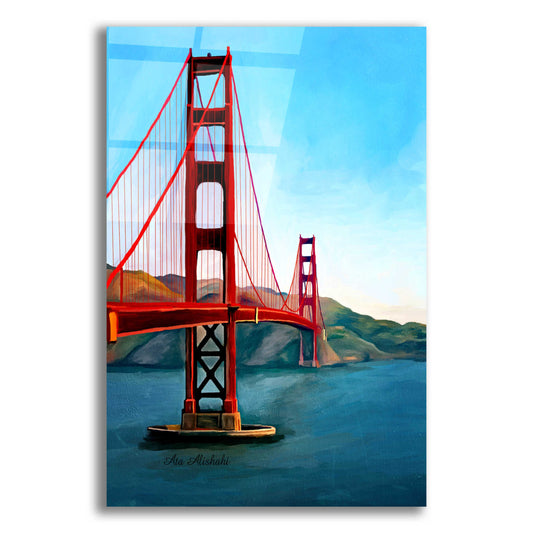 Epic Art 'Golden Gate Bridge' by Ata Alishahi, Acrylic Glass Wall Art