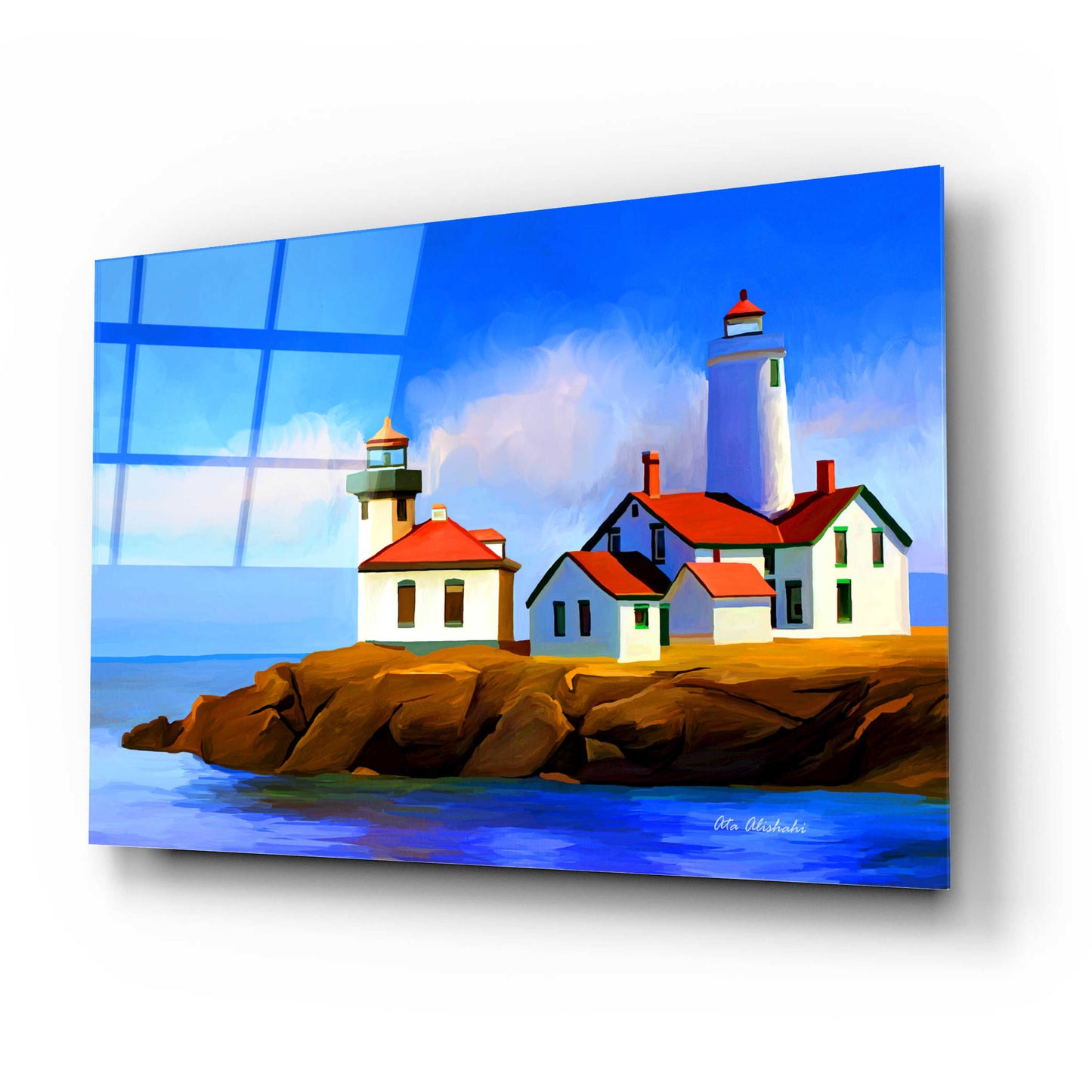 Epic Art 'Light House' by Ata Alishahi, Acrylic Glass Wall Art,24x16