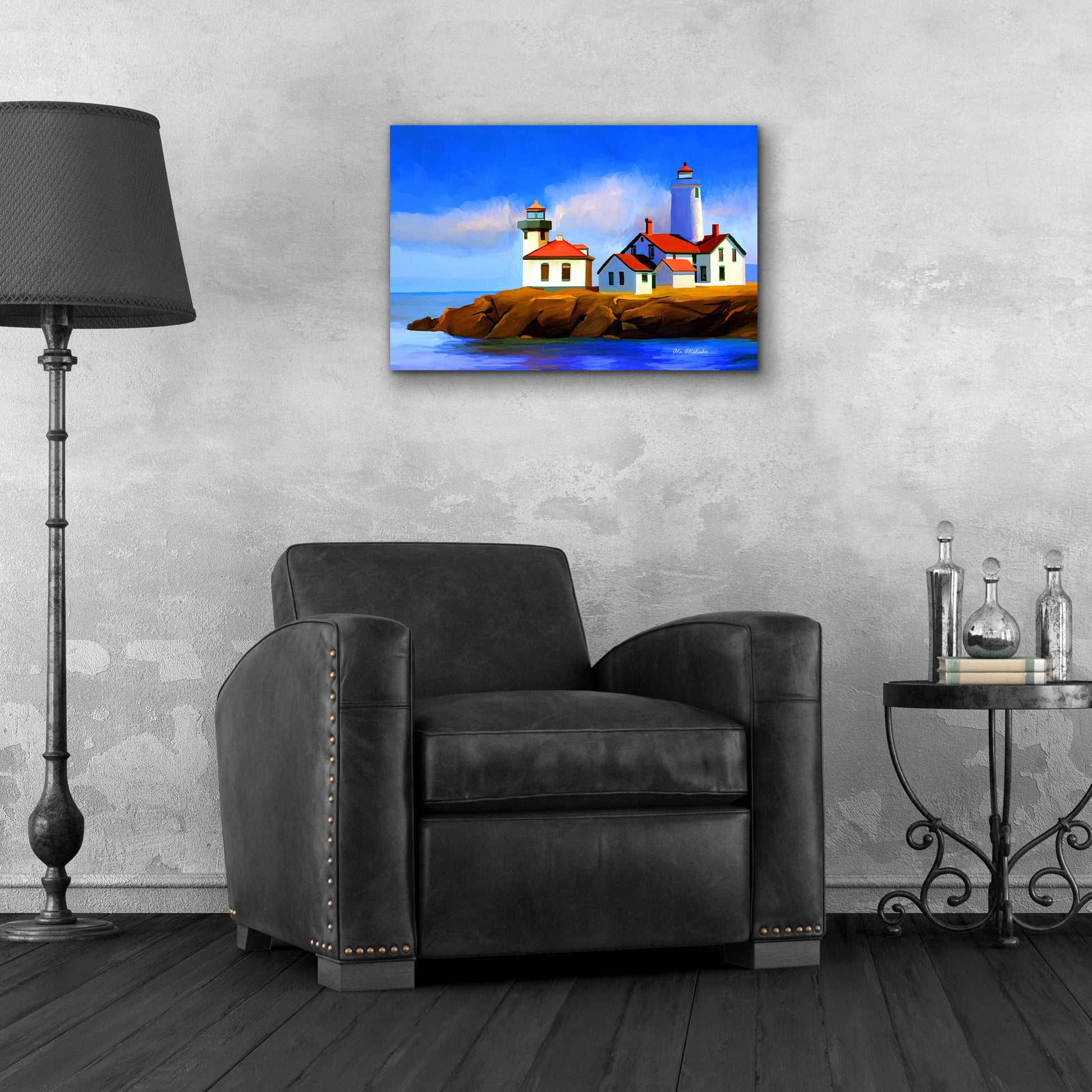 Epic Art 'Light House' by Ata Alishahi, Acrylic Glass Wall Art,24x16