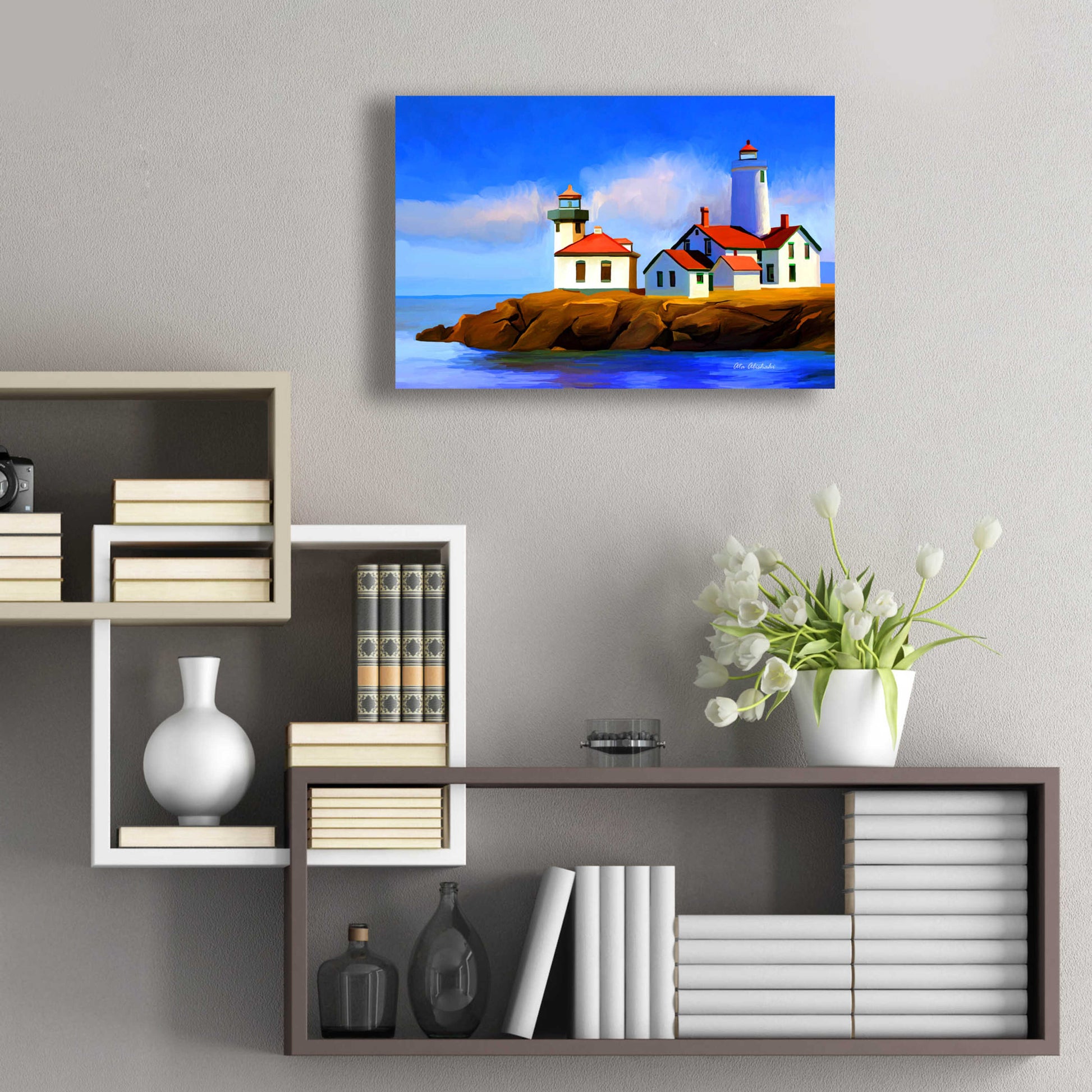 Epic Art 'Light House' by Ata Alishahi, Acrylic Glass Wall Art,24x16