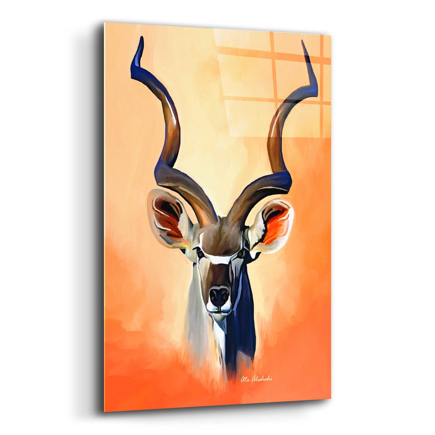 Epic Art 'Antelope Head' by Ata Alishahi, Acrylic Glass Wall Art,12x16