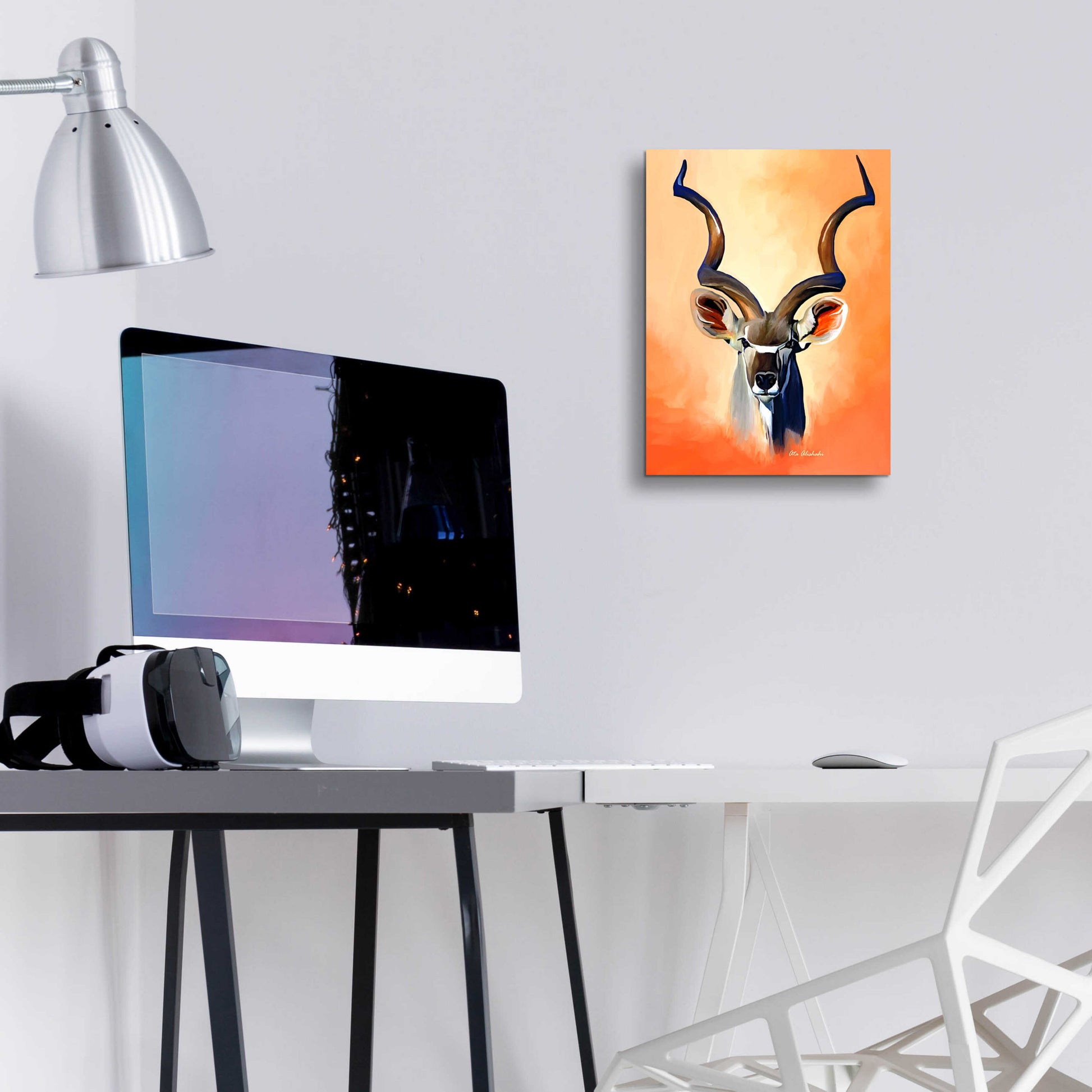 Epic Art 'Antelope Head' by Ata Alishahi, Acrylic Glass Wall Art,12x16