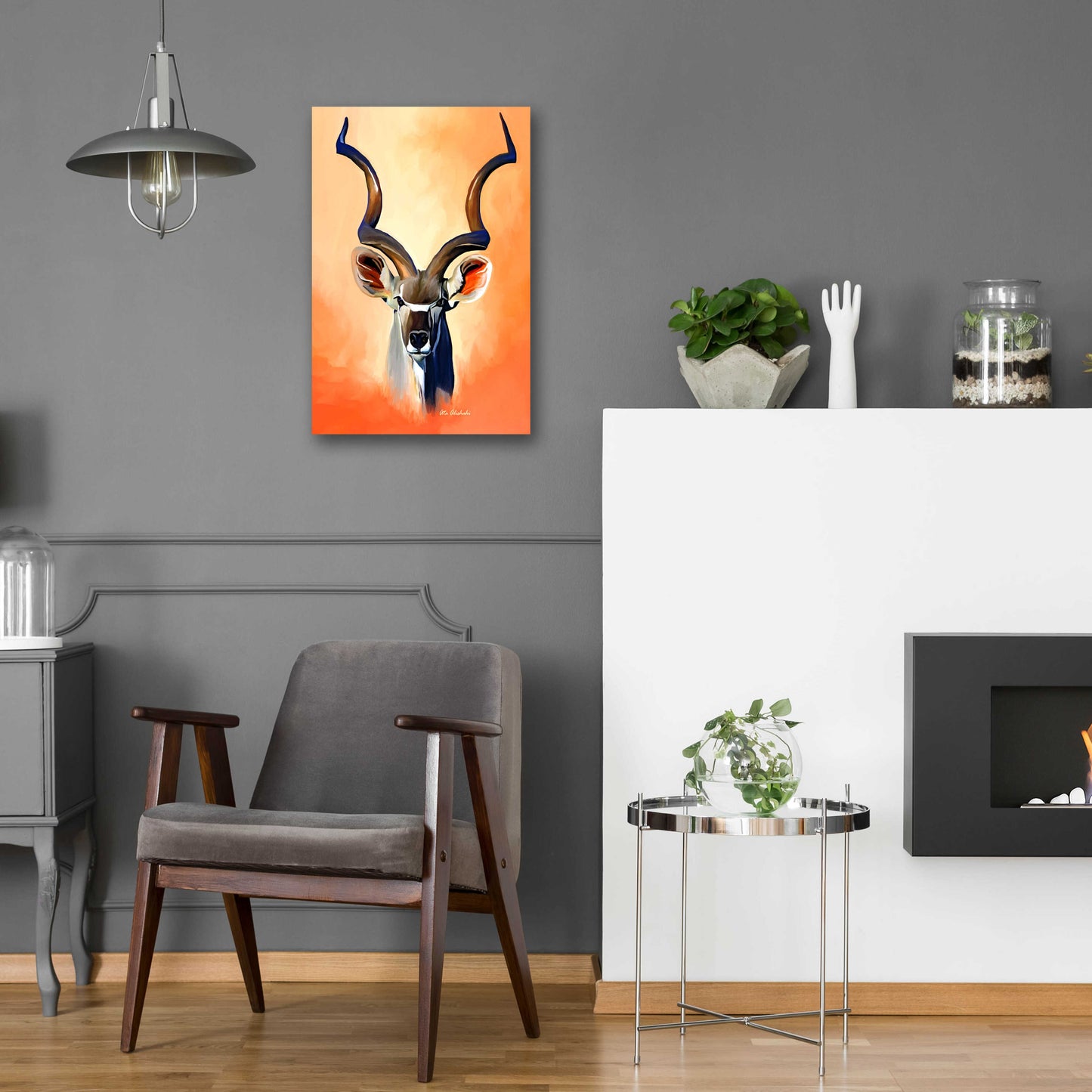 Epic Art 'Antelope Head' by Ata Alishahi, Acrylic Glass Wall Art,16x24