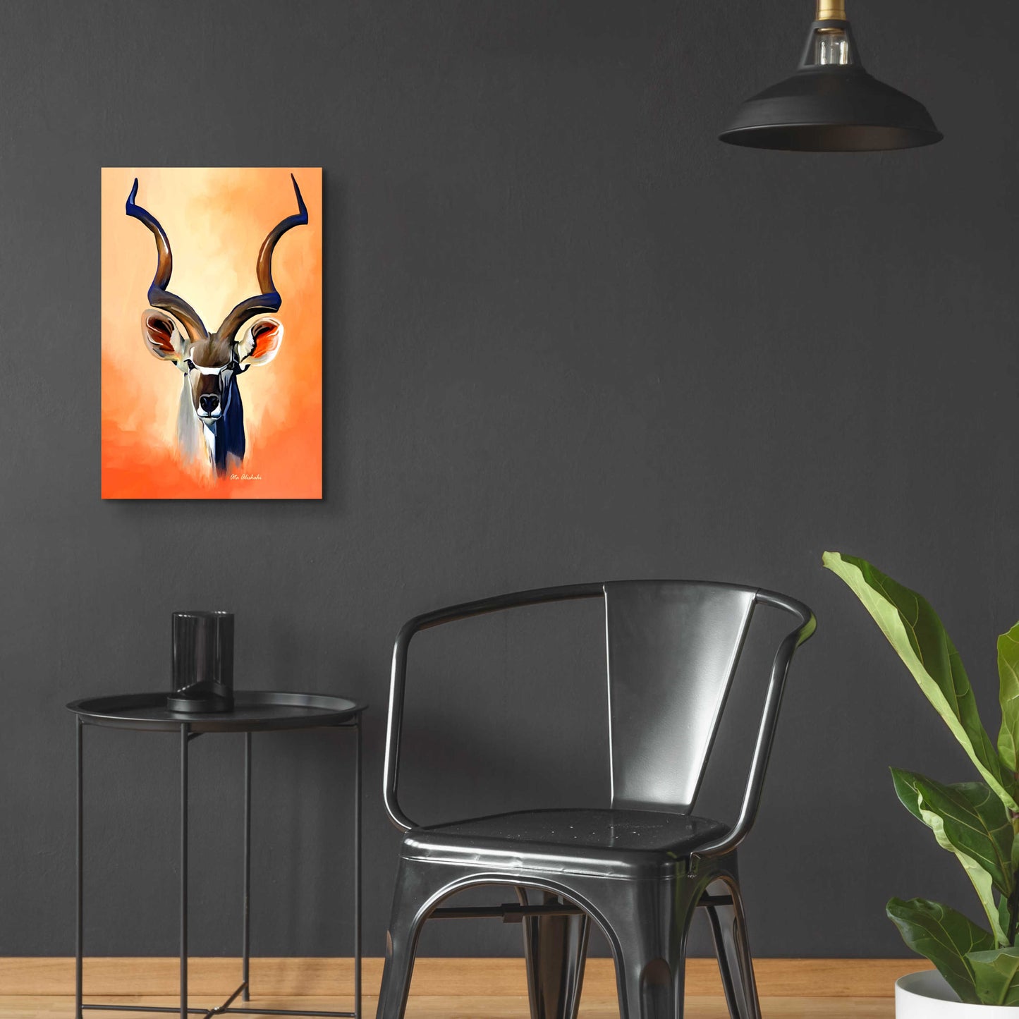 Epic Art 'Antelope Head' by Ata Alishahi, Acrylic Glass Wall Art,16x24