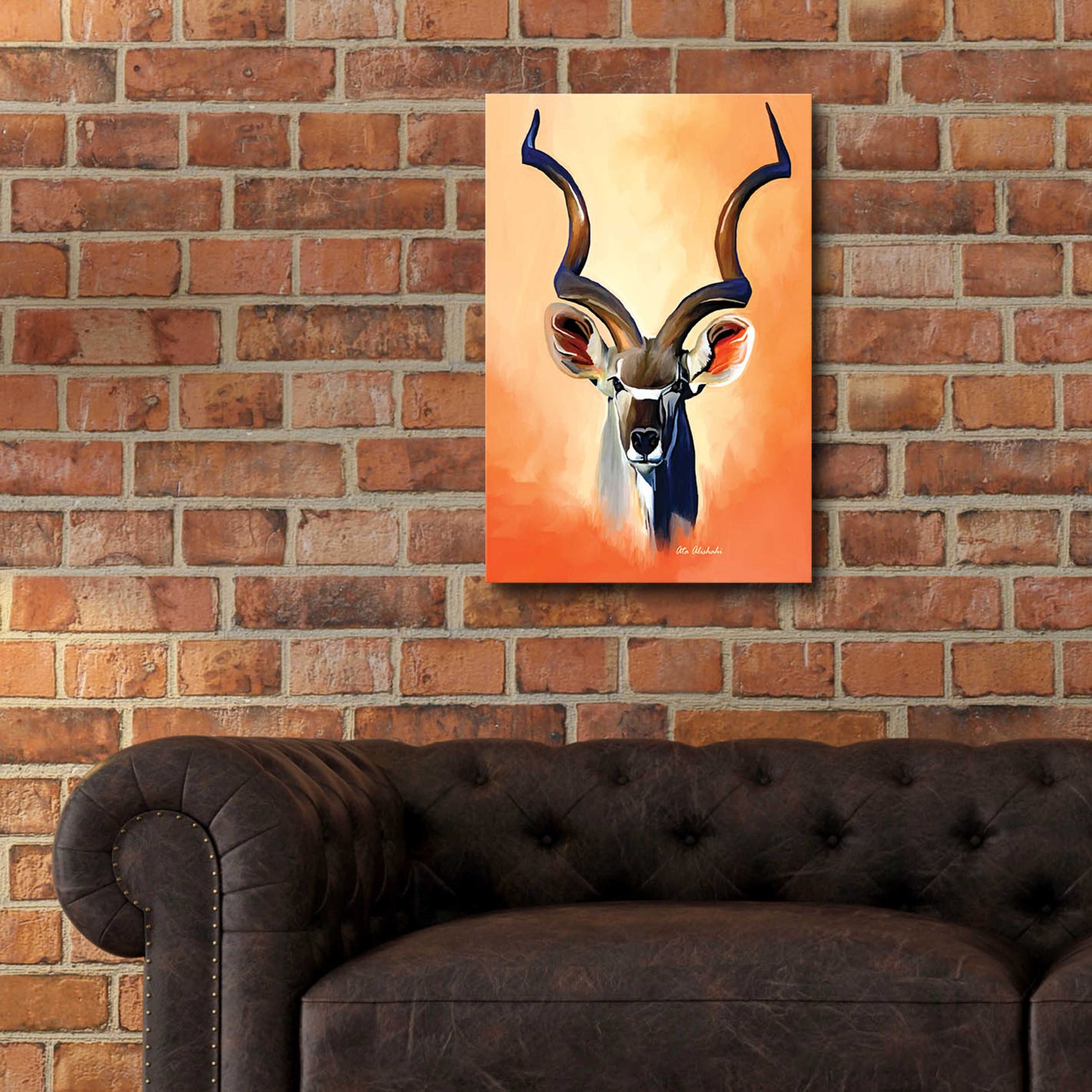 Epic Art 'Antelope Head' by Ata Alishahi, Acrylic Glass Wall Art,16x24