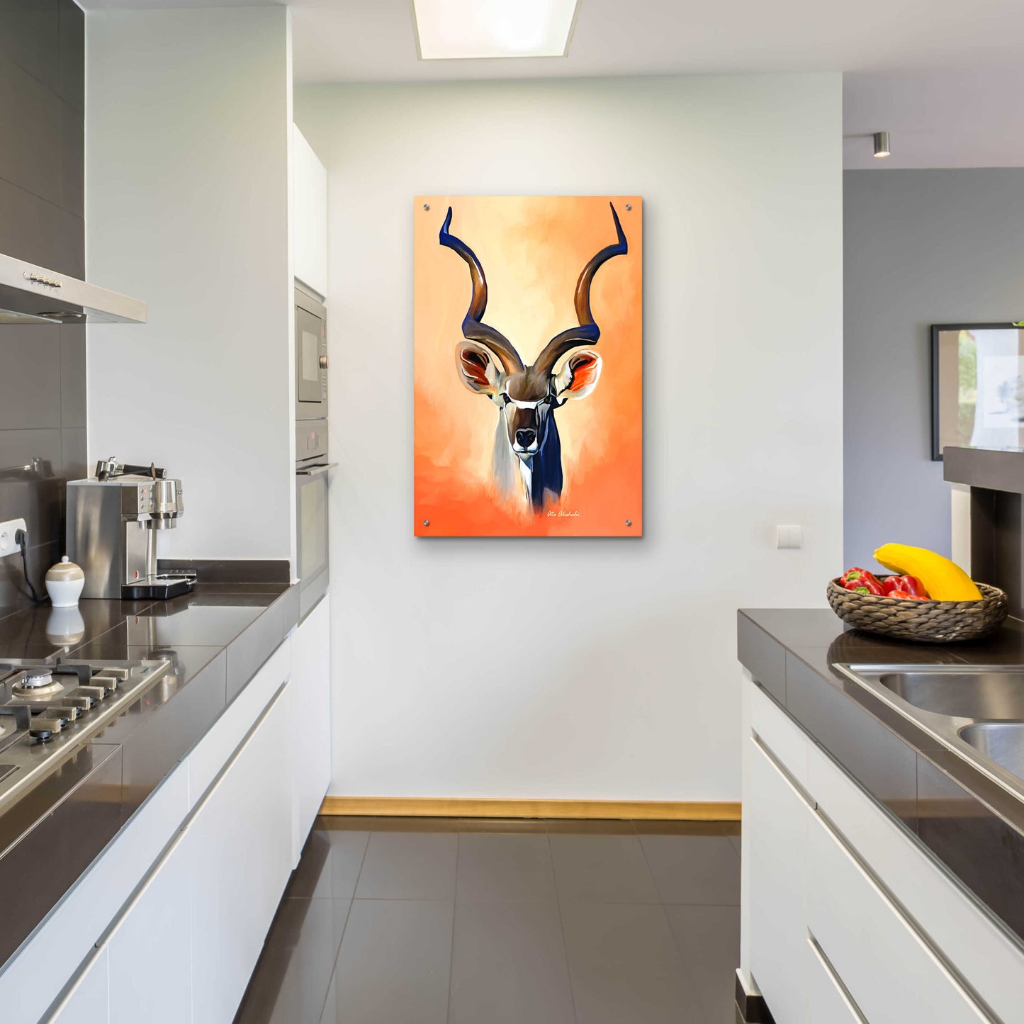 Epic Art 'Antelope Head' by Ata Alishahi, Acrylic Glass Wall Art,24x36