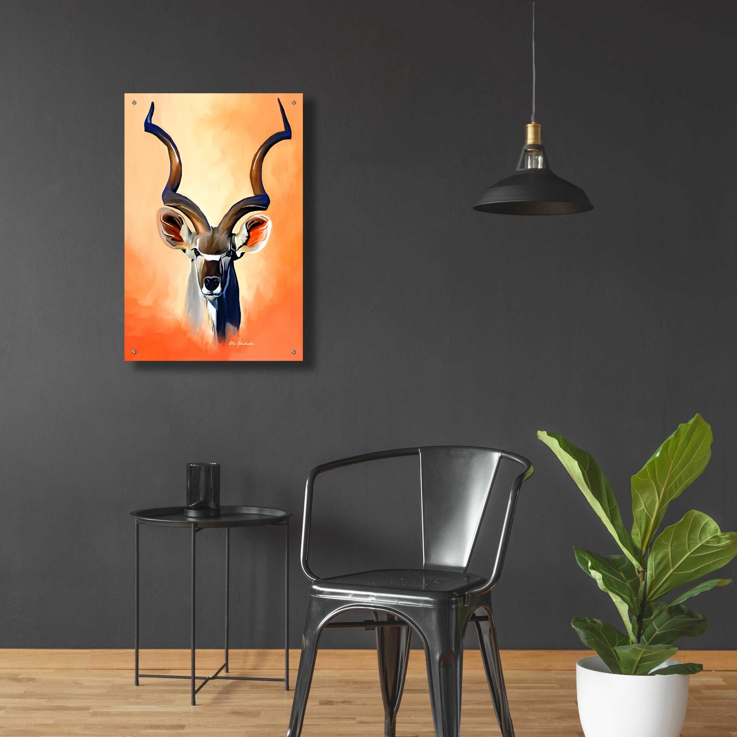 Epic Art 'Antelope Head' by Ata Alishahi, Acrylic Glass Wall Art,24x36