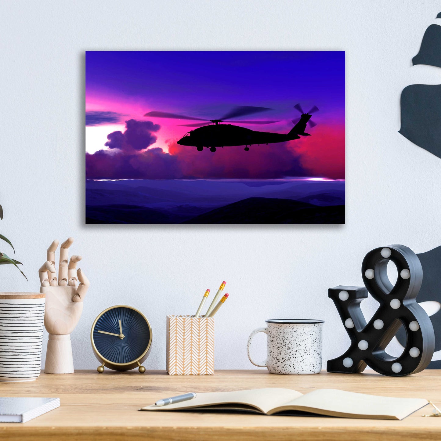 Epic Art 'Helicopter' by Ata Alishahi, Acrylic Glass Wall Art,16x12